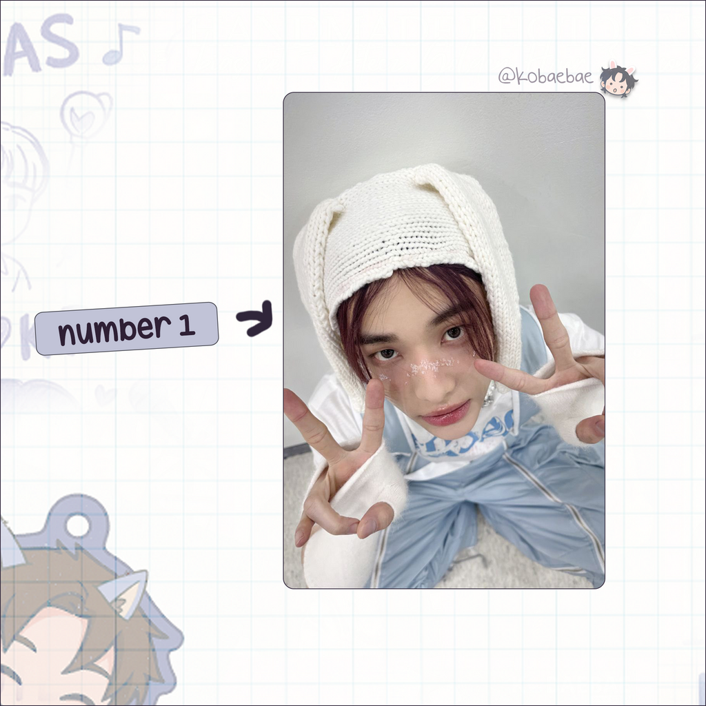 Skz (Stray Kids) - Hyunjin handmade photocards kpop inspired - Set 8