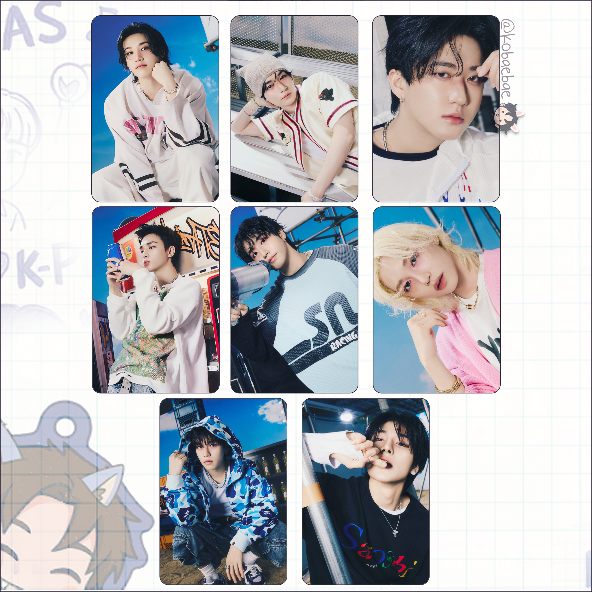 Skz (Stray Kids) - Dominate T. handmade photocards kpop inspired - Bias set