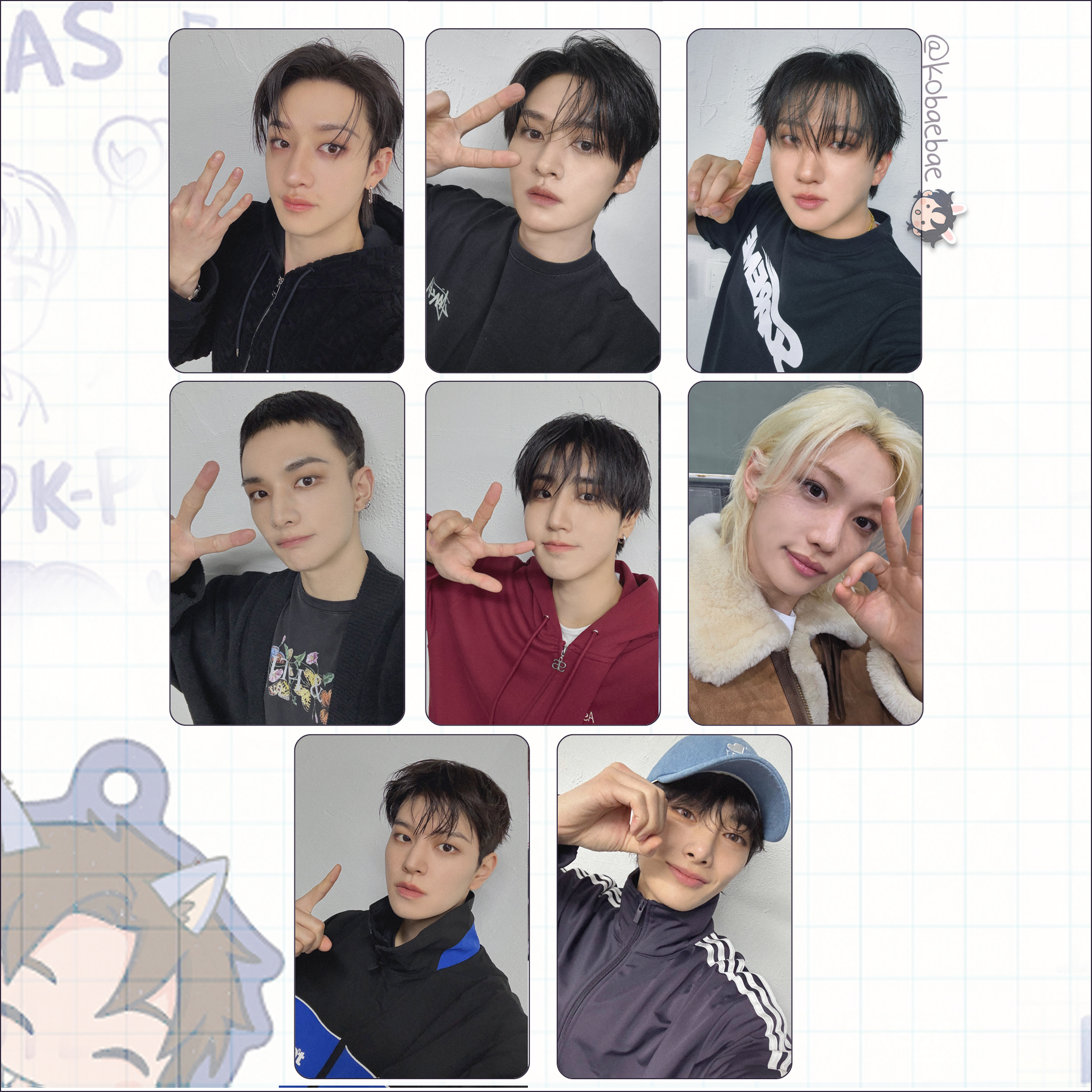 Skz - Stay Over the Rain Handmade photocards kpop inspired - Bias set