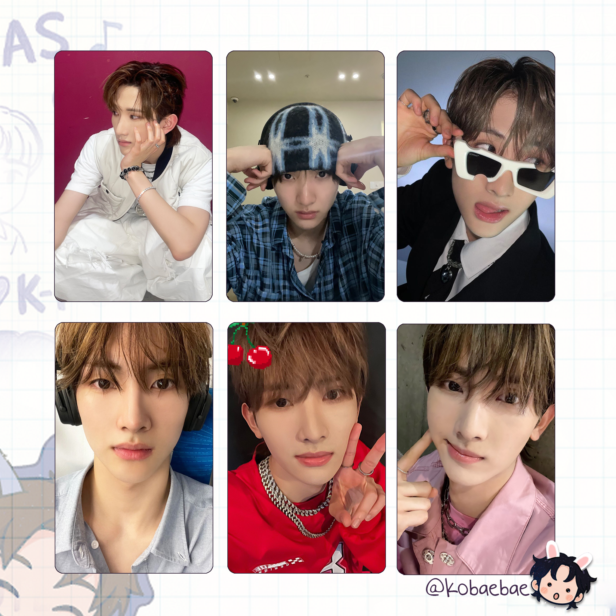 Xikers - Seeun handmade photocards kpop inspired - Set 2