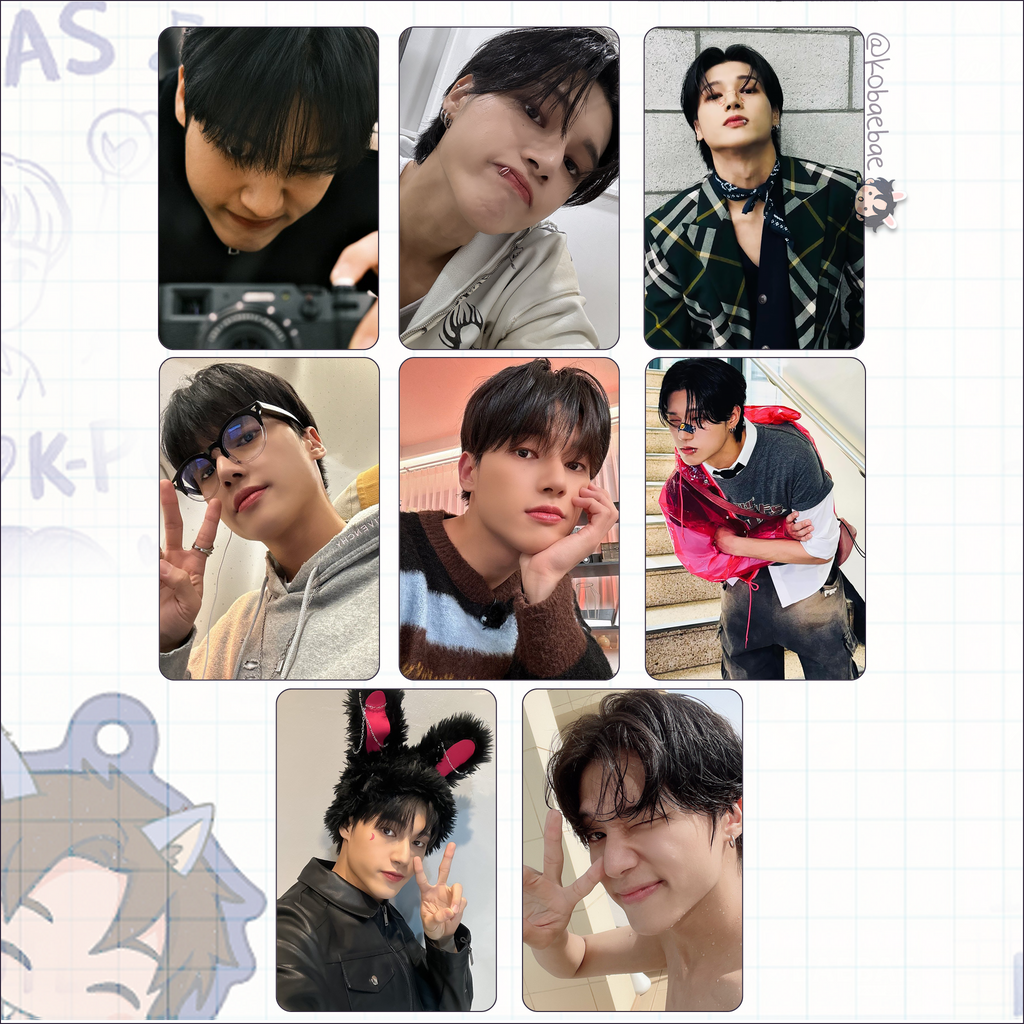 Atz - Wooyoung handmade photocards kpop inspired - Set 5