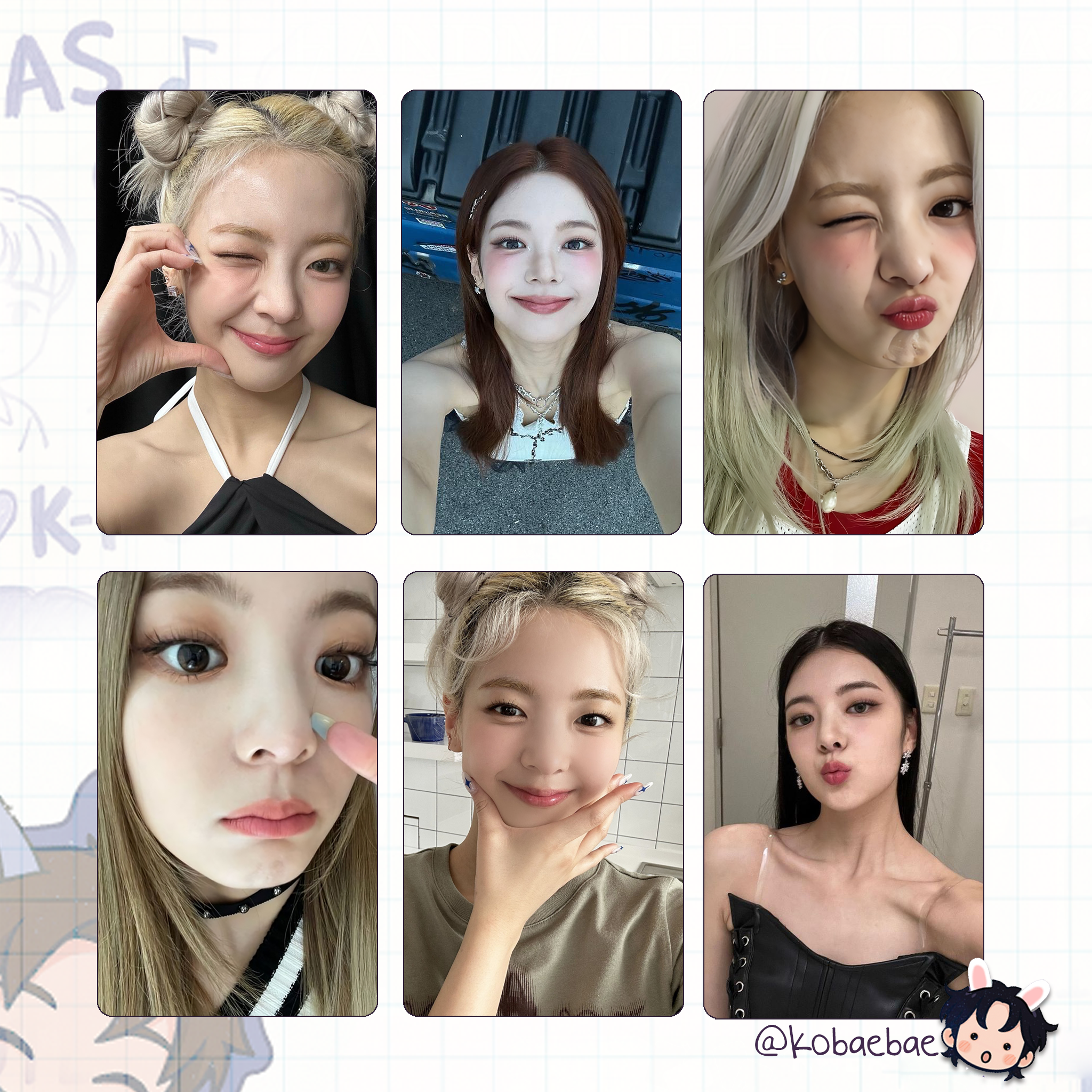 Itz - Lia handmade photocards kpop inspired - Set 2