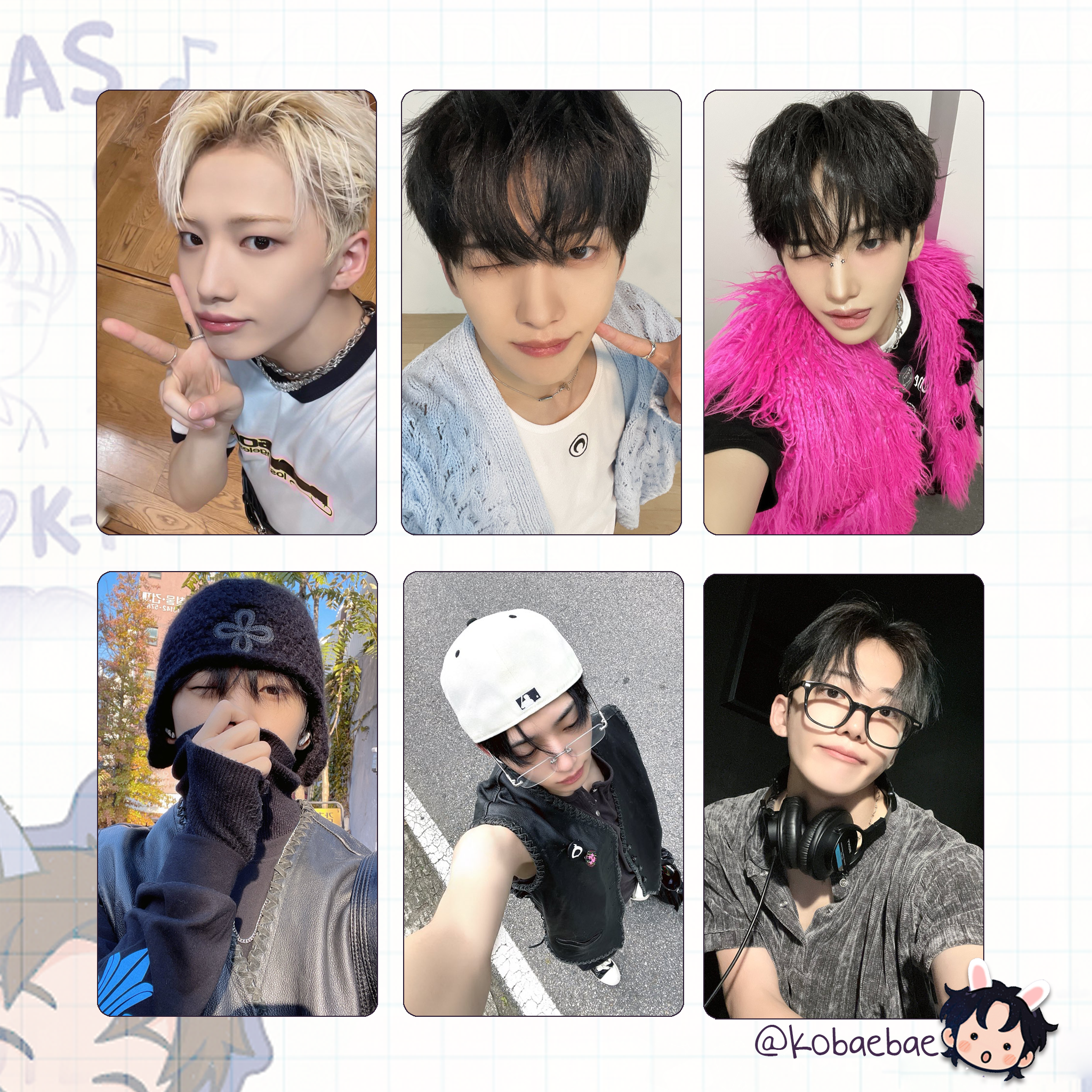 Xikers - Minjae handmade photocards kpop inspired - Set 2