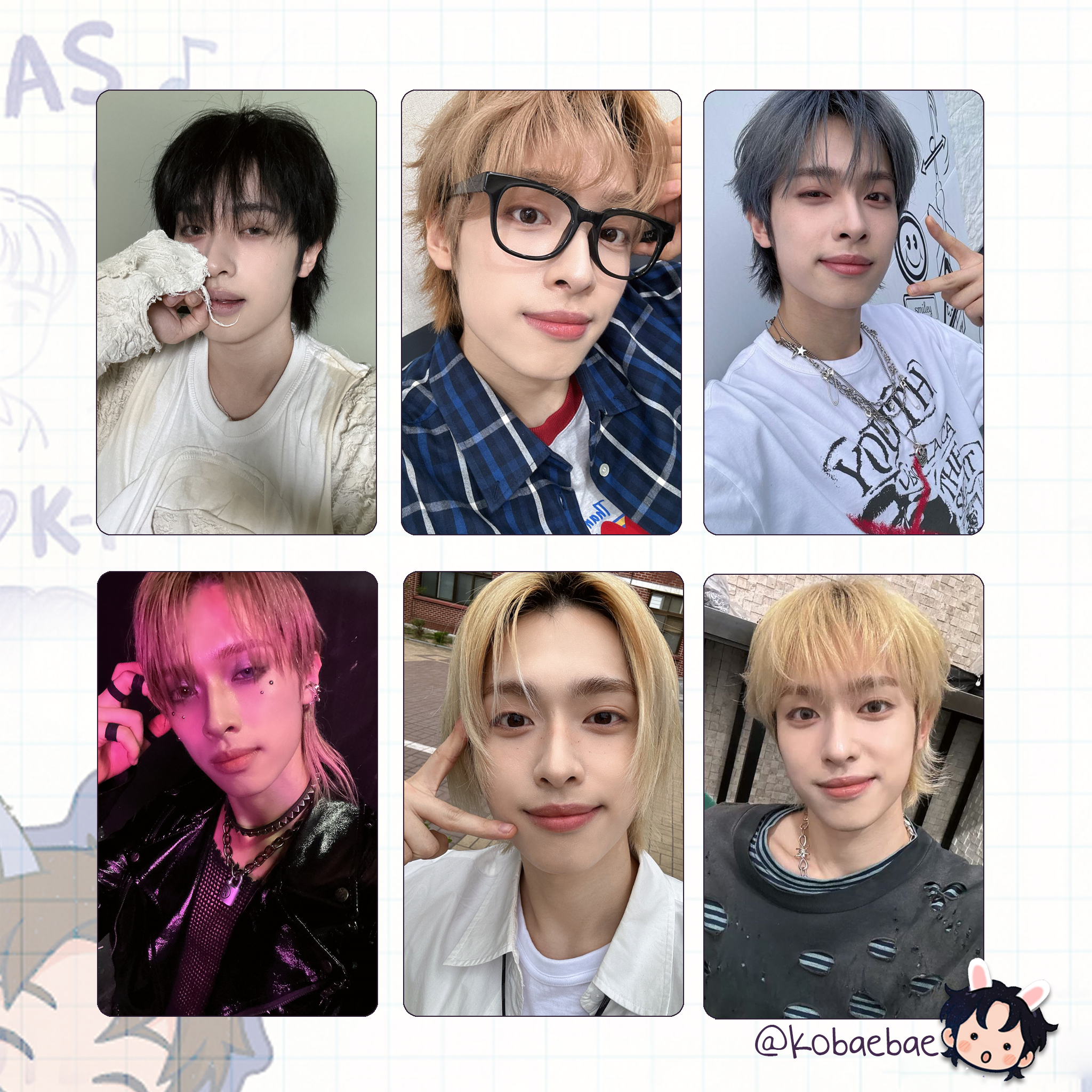 XHR (Xdinary Heroes) - Gaon Handmade photocards kpop inspired - Bias set 3