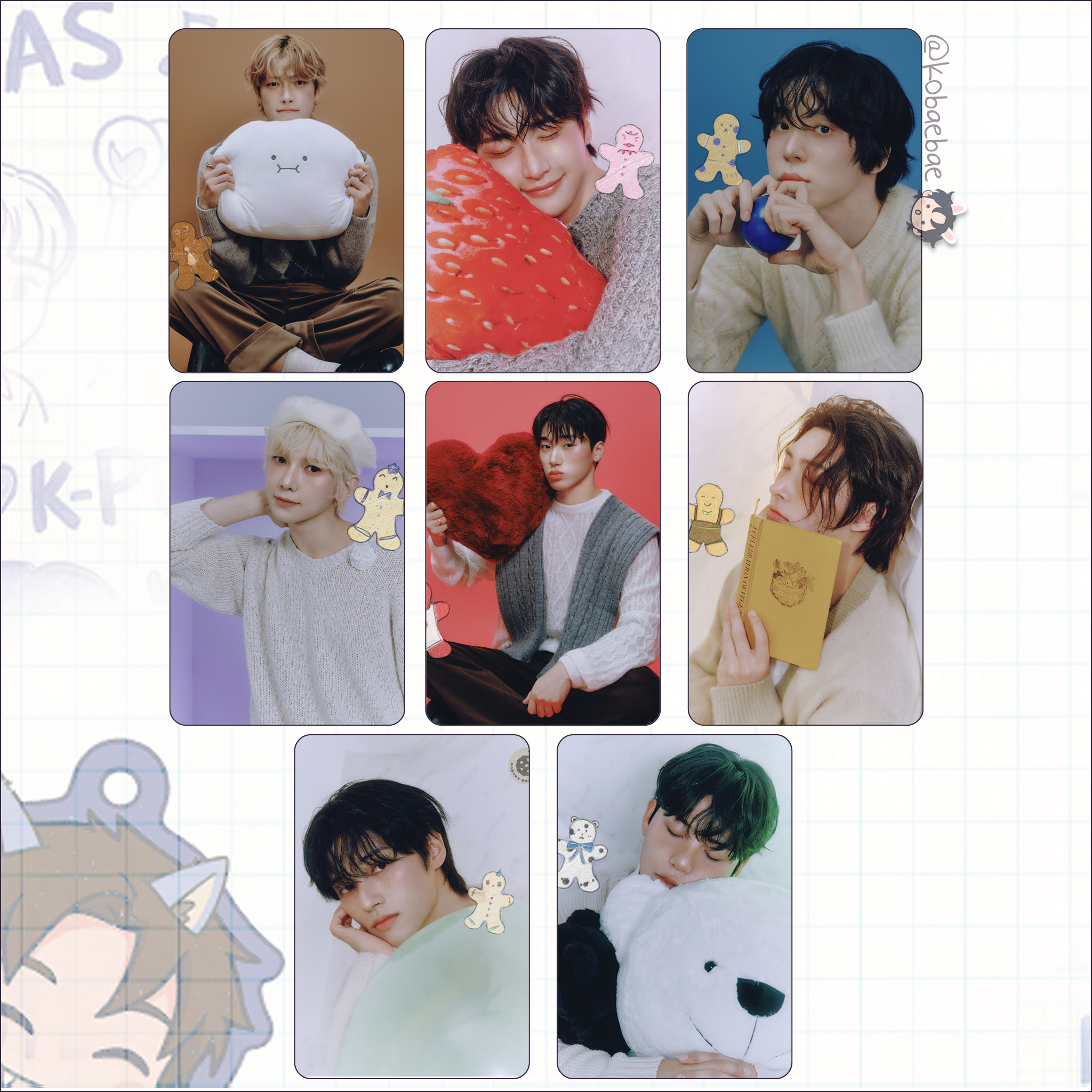 Ateez - Party Shop handmade photocards kpop inspired - bias set