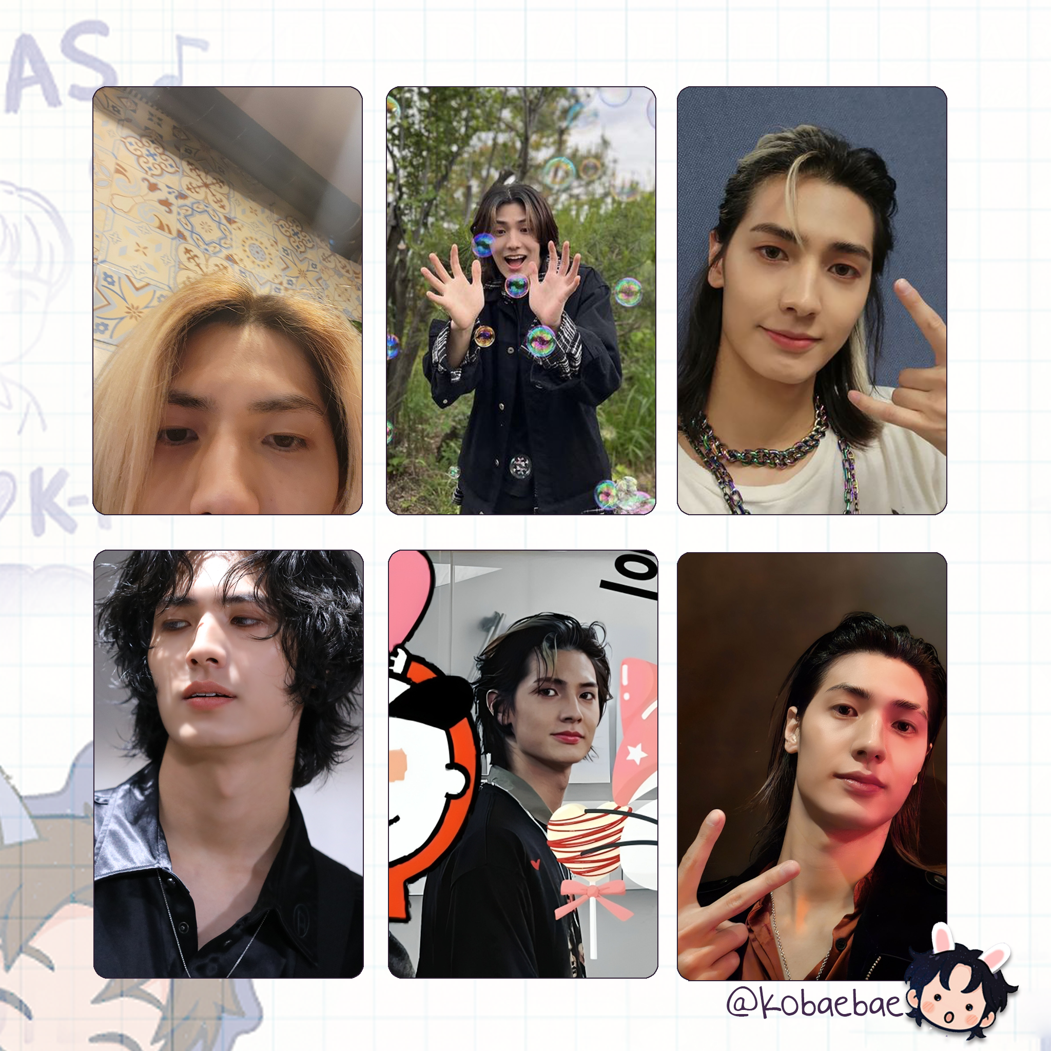 XHR - Jooyeon Handmade photocards kpop inspired - Bias set 2