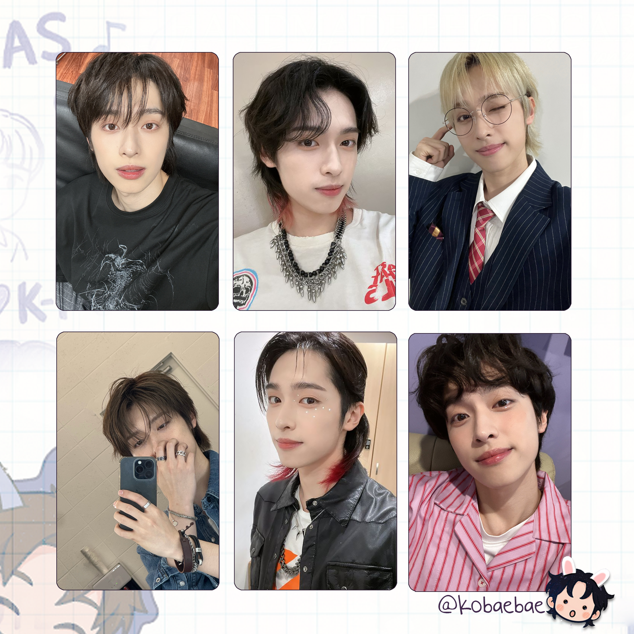 XHR - Gaon Handmade photocards kpop inspired - Bias set 2