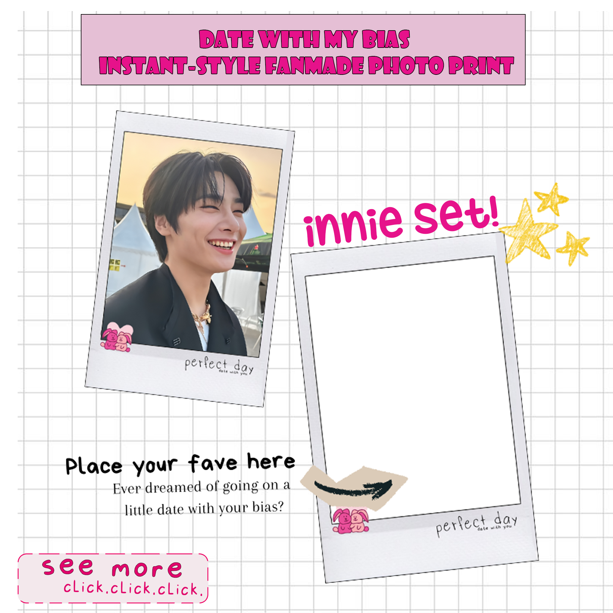 Date with My Bias - Innie Instant-Style Fanmade Photo Print