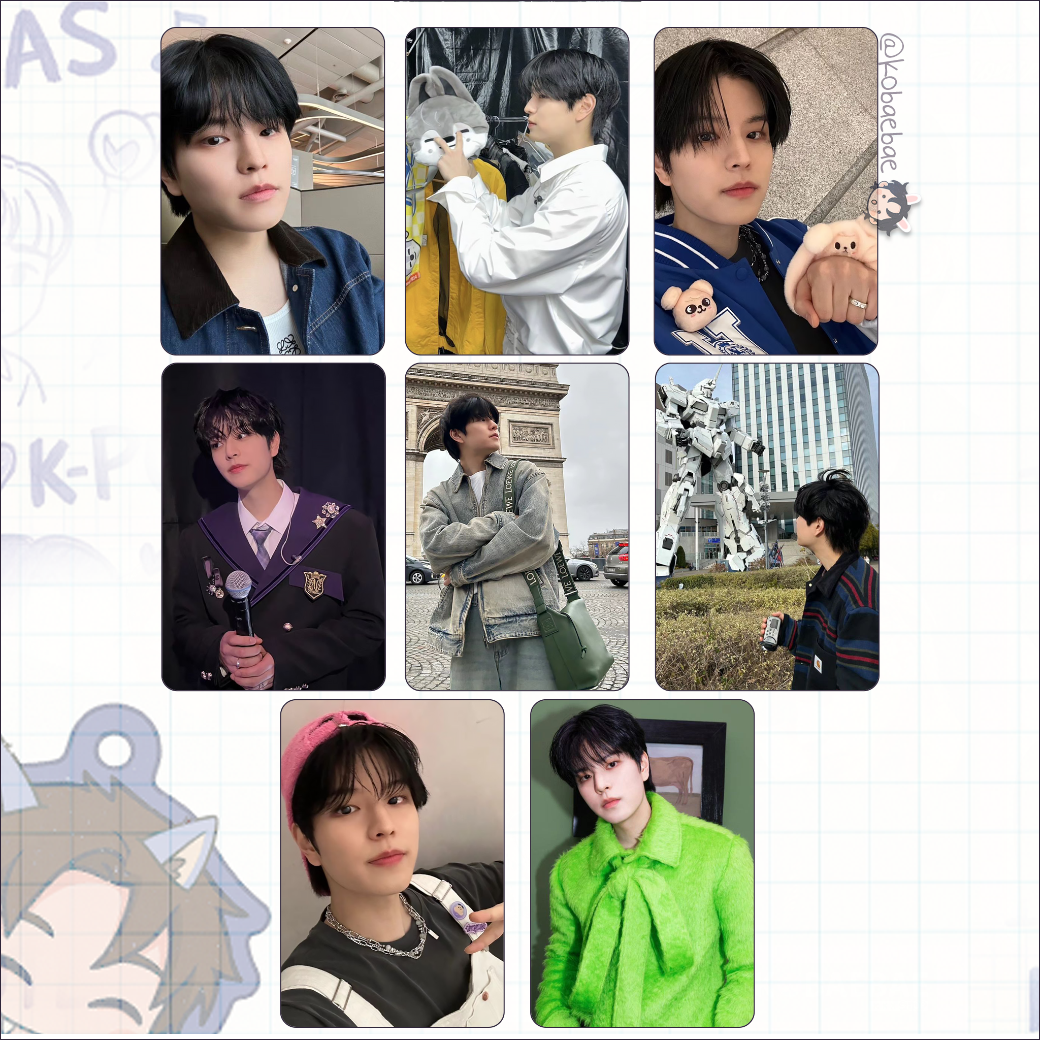 Skz (Stray Kids) - Seungmin handmade photocards kpop inspired - Set 9