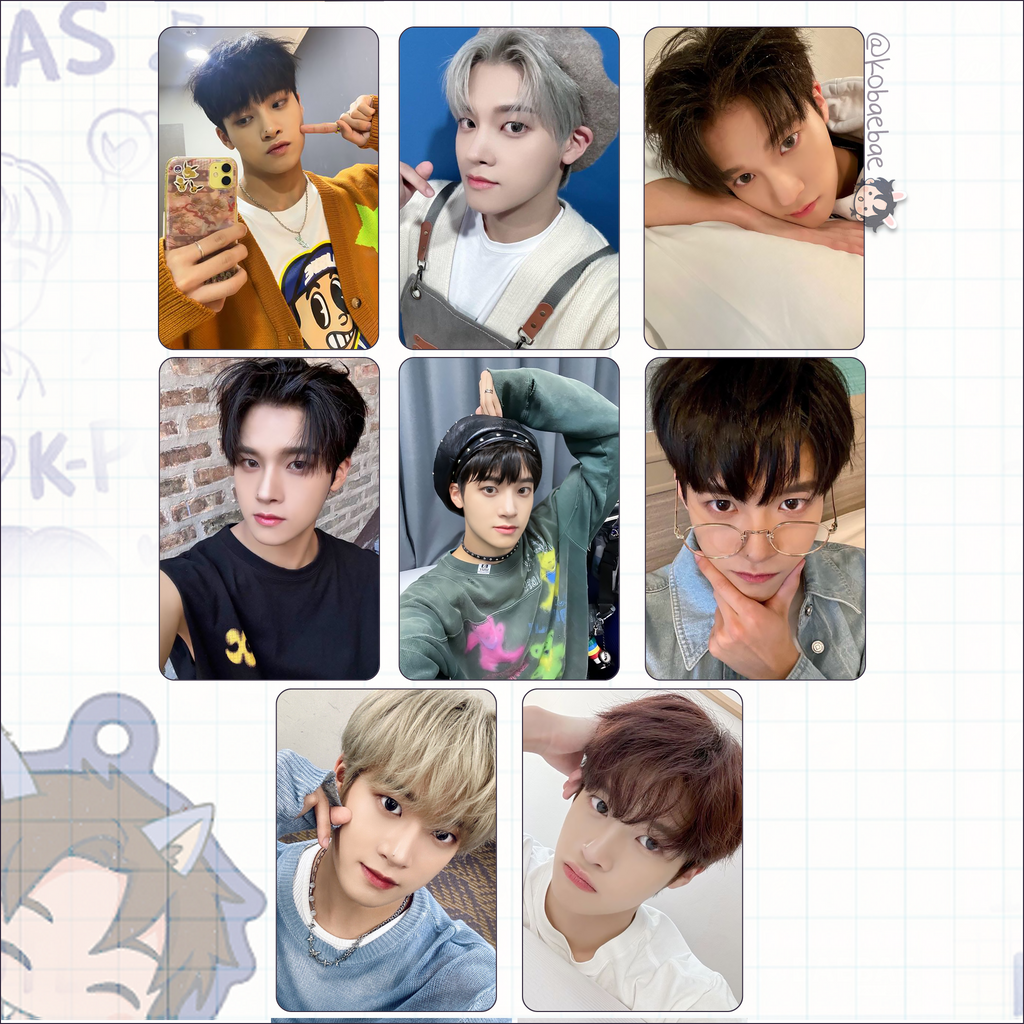 Xkrs - Junmin handmade photocards kpop inspired - Set 1