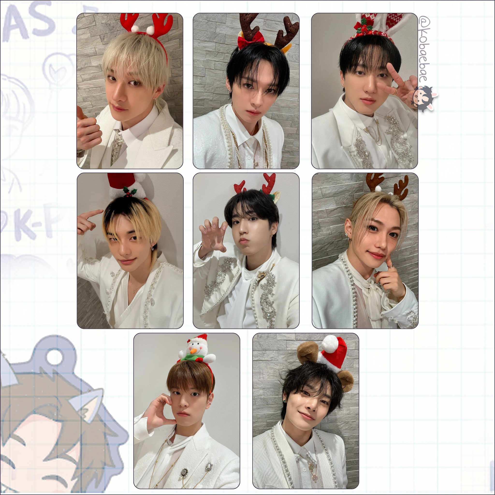 Skz - Handmade photocards kpop inspired - Christmas Calendar Bias Set