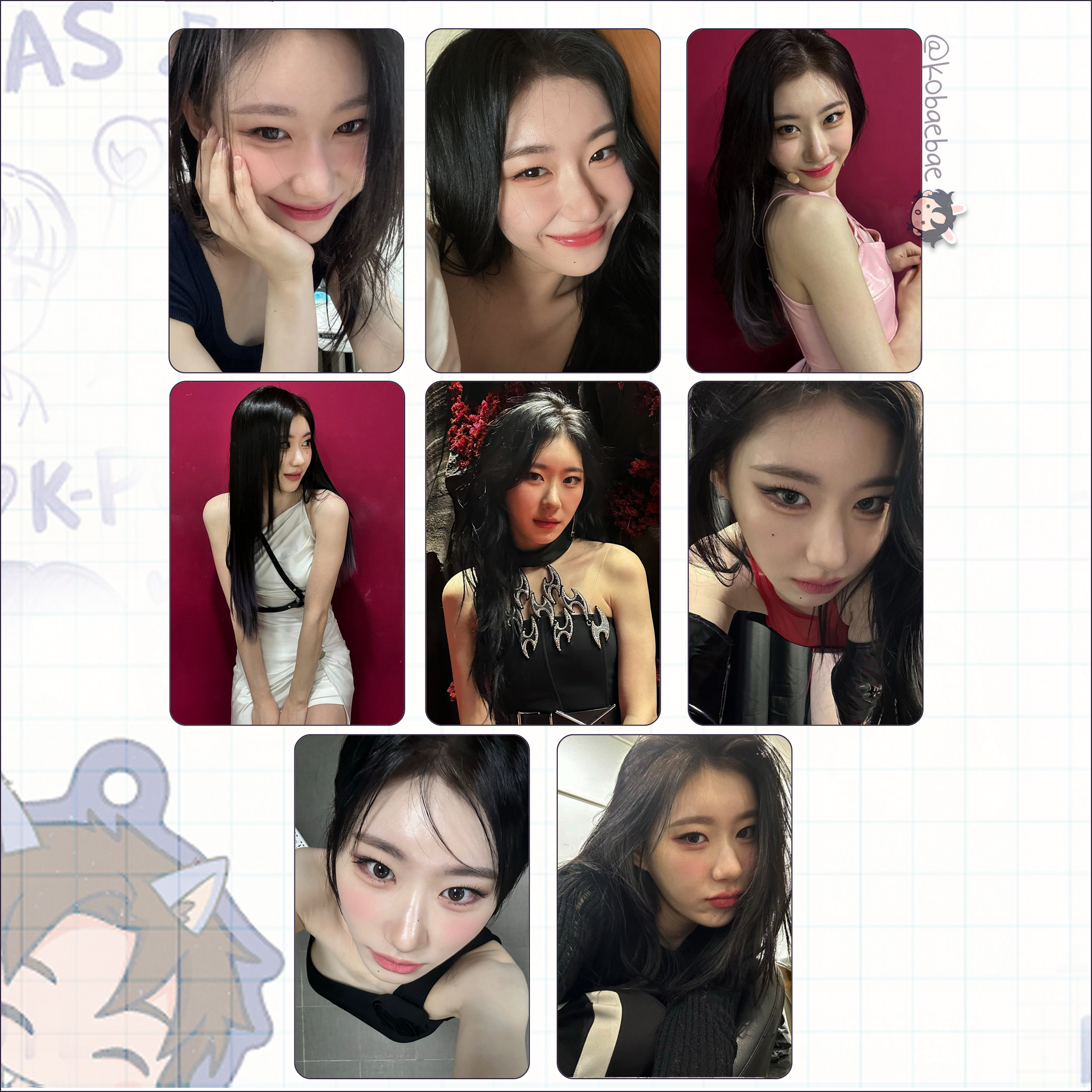 Itzy - Chae handmade photocards kpop inspired - Set 3