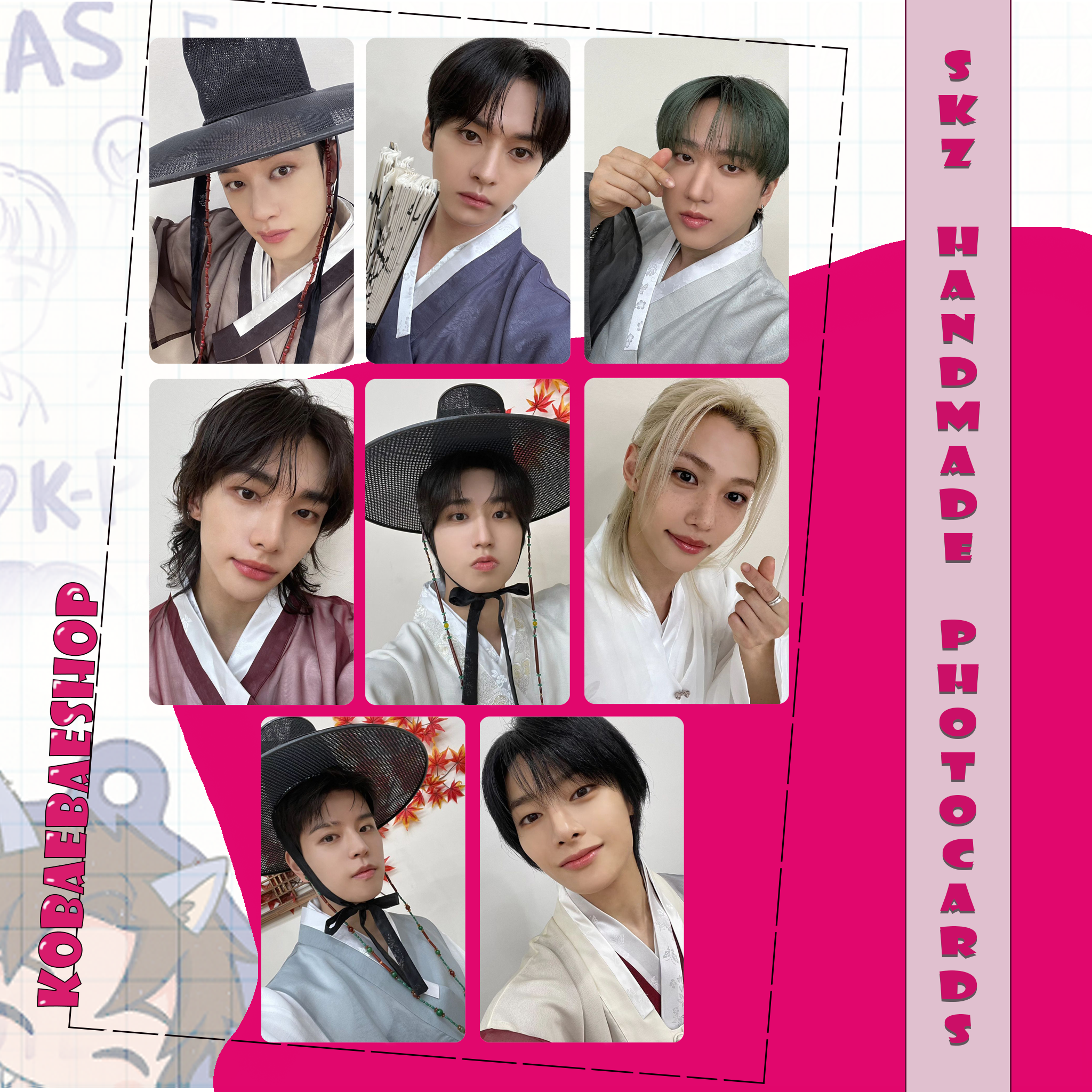 Skz - Chuseok 25 Handmade photocards kpop inspired - Bias set