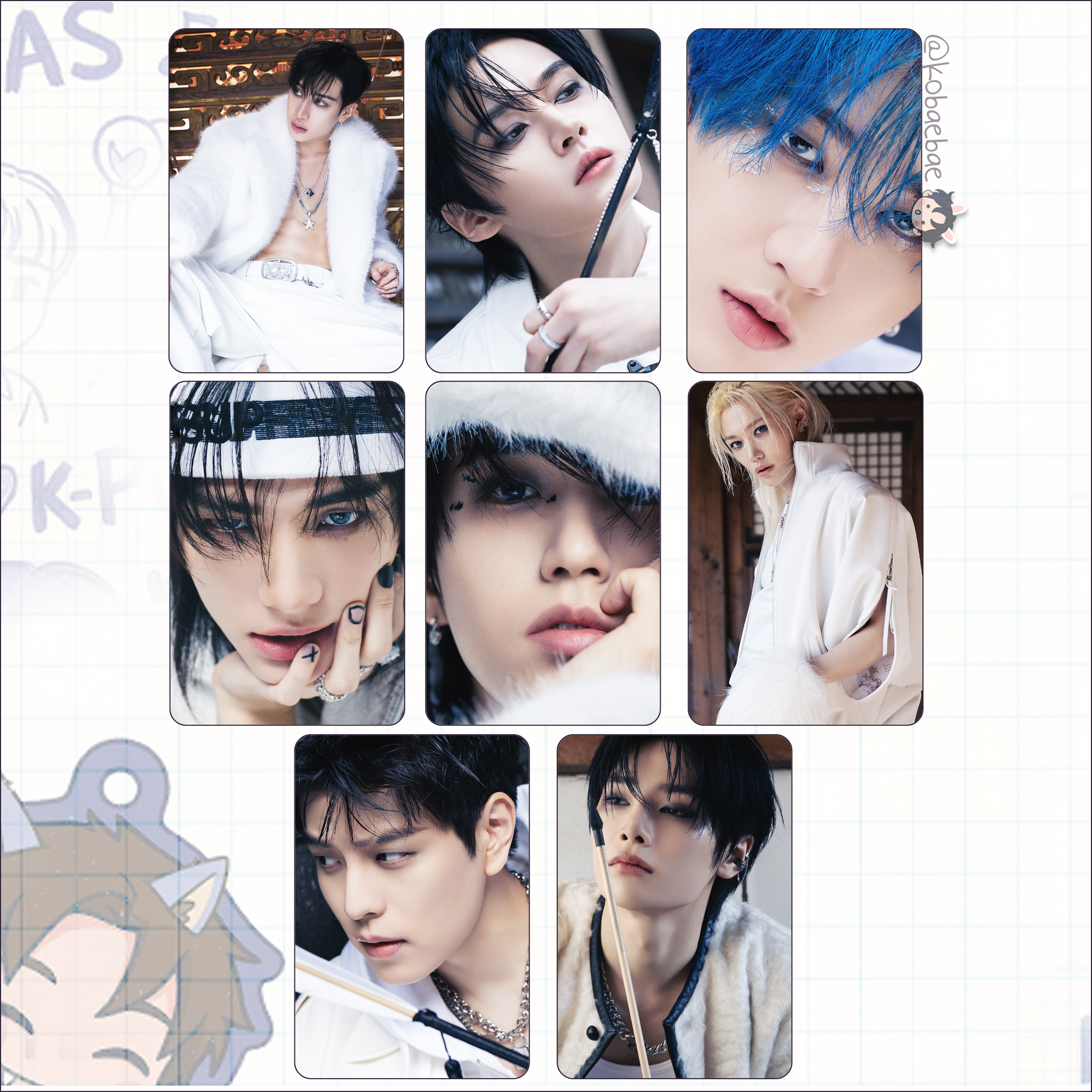 Skz - H.o.p Handmade photocards kpop inspired - Bias set 3