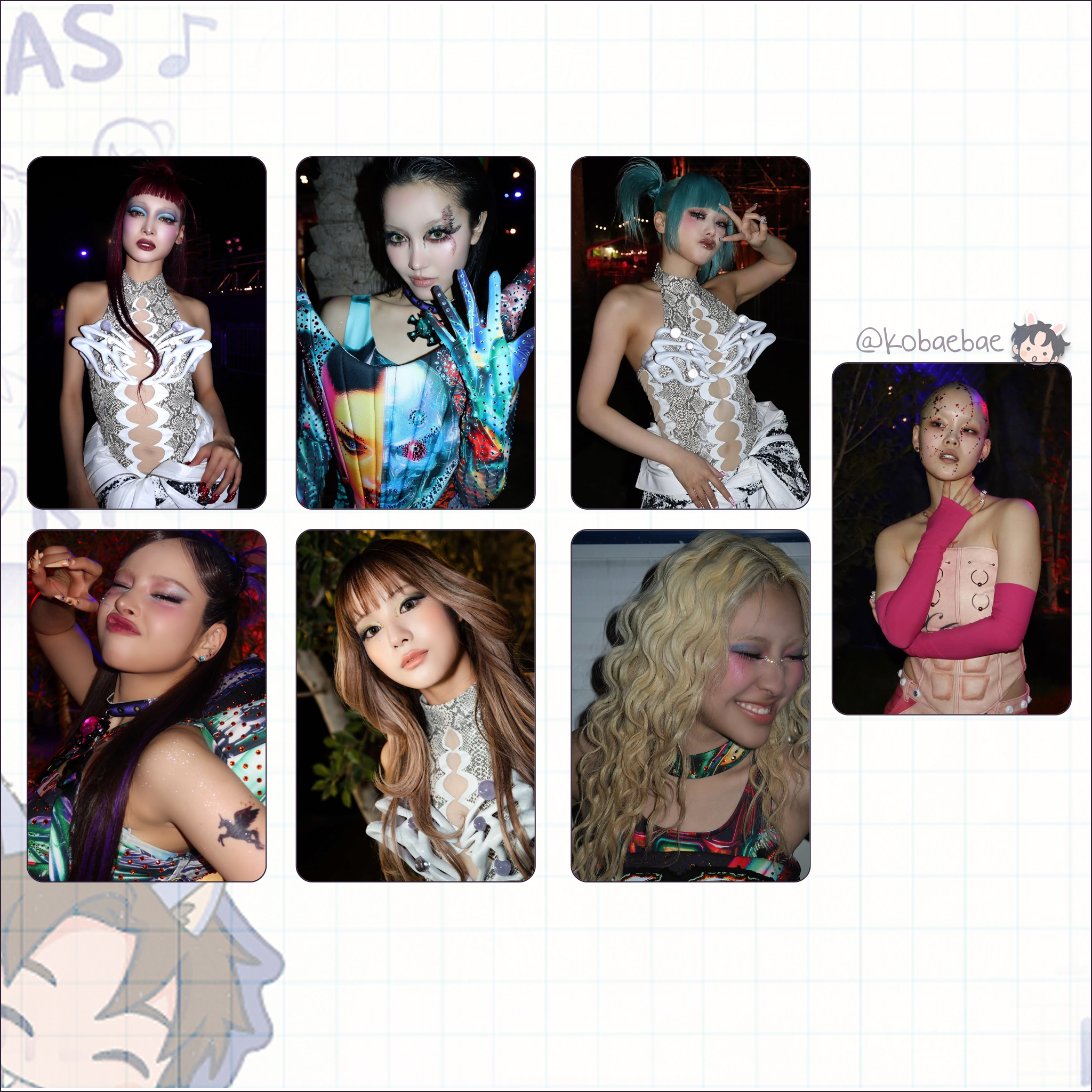 Xg - Coachella handmade photocards kpop inspired - Double bias set