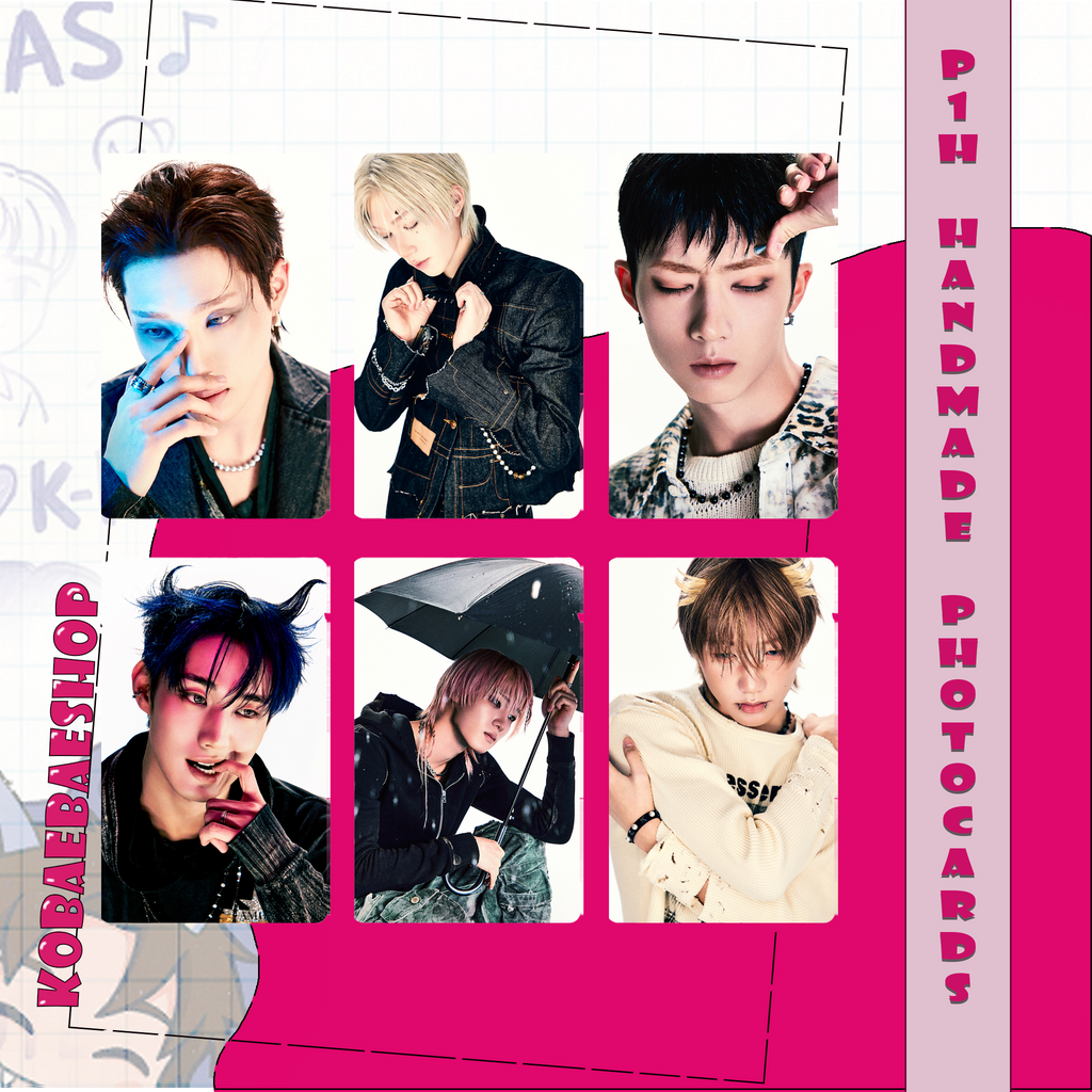 P1h - Duh Handmade photocards kpop inspired - Double side set