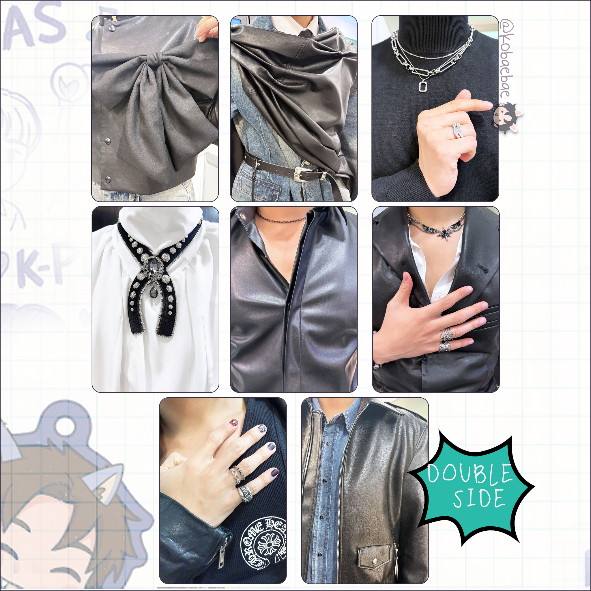 Atz - Teez Ray Handmade photocards kpop inspired - Double sideset