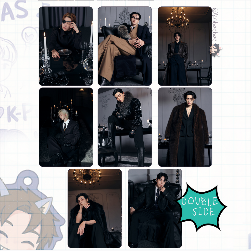 Ateez (Atz) - Golden H. 4 -  Handmade photocards kpop inspired - Double side set 2