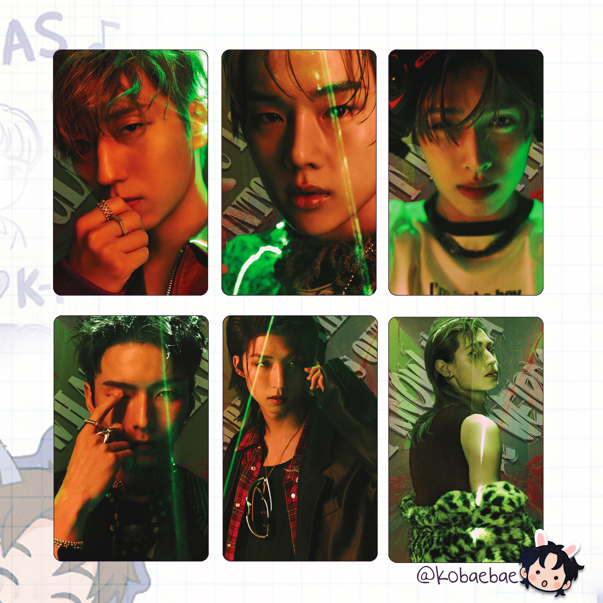 XHR - HB Handmade photocards kpop inspired - Bias set