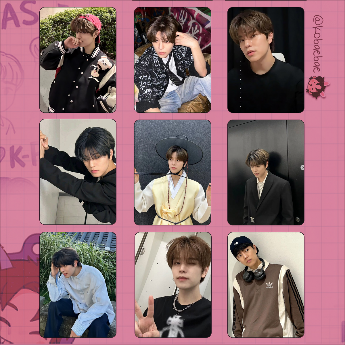 Skz (Stray Kids) - Min handmade photocards kpop inspired - Set 6