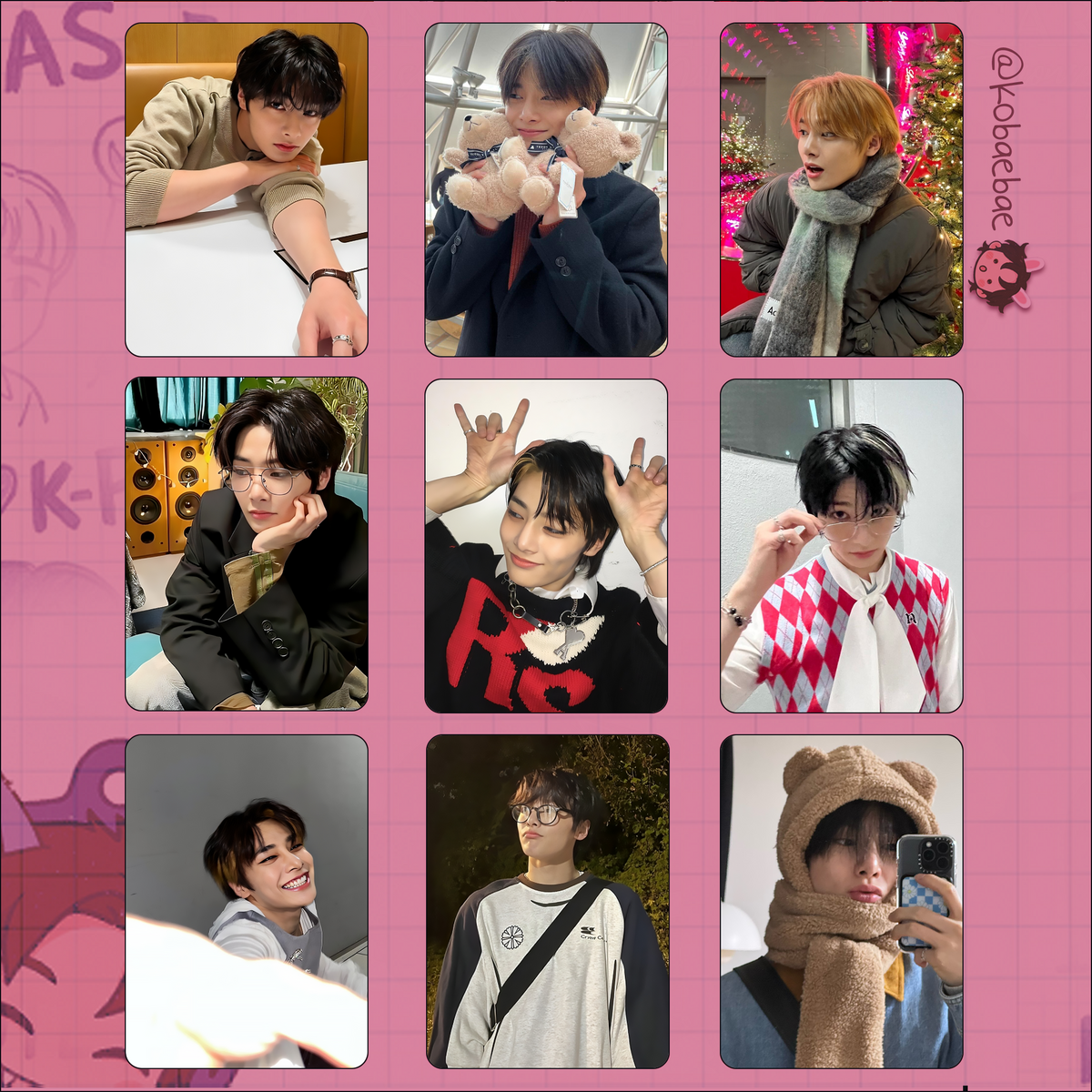 Stray Kids (Skz) - IN Handmade photocards kpop inspired - Bias set 8
