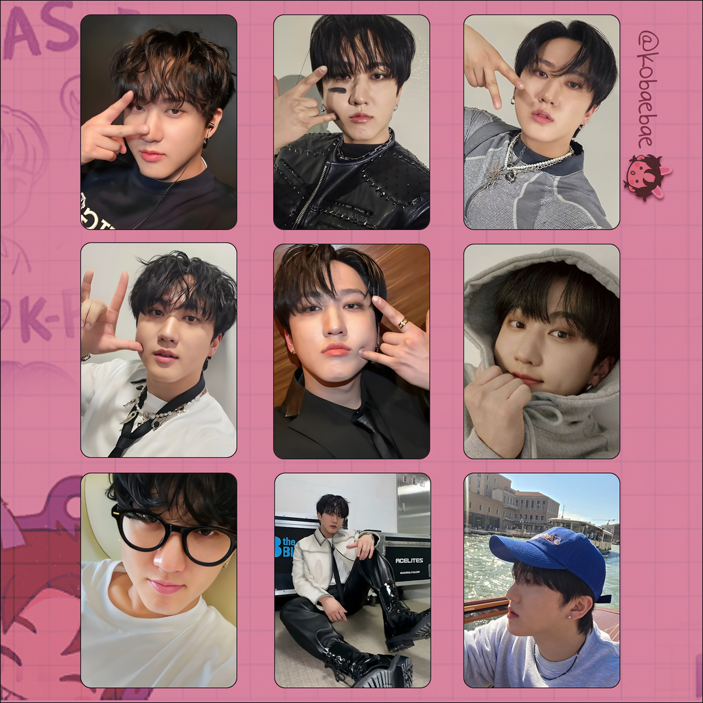 Stray Kids (Skz) - Bin Handmade photocards kpop inspired - Bias set 7