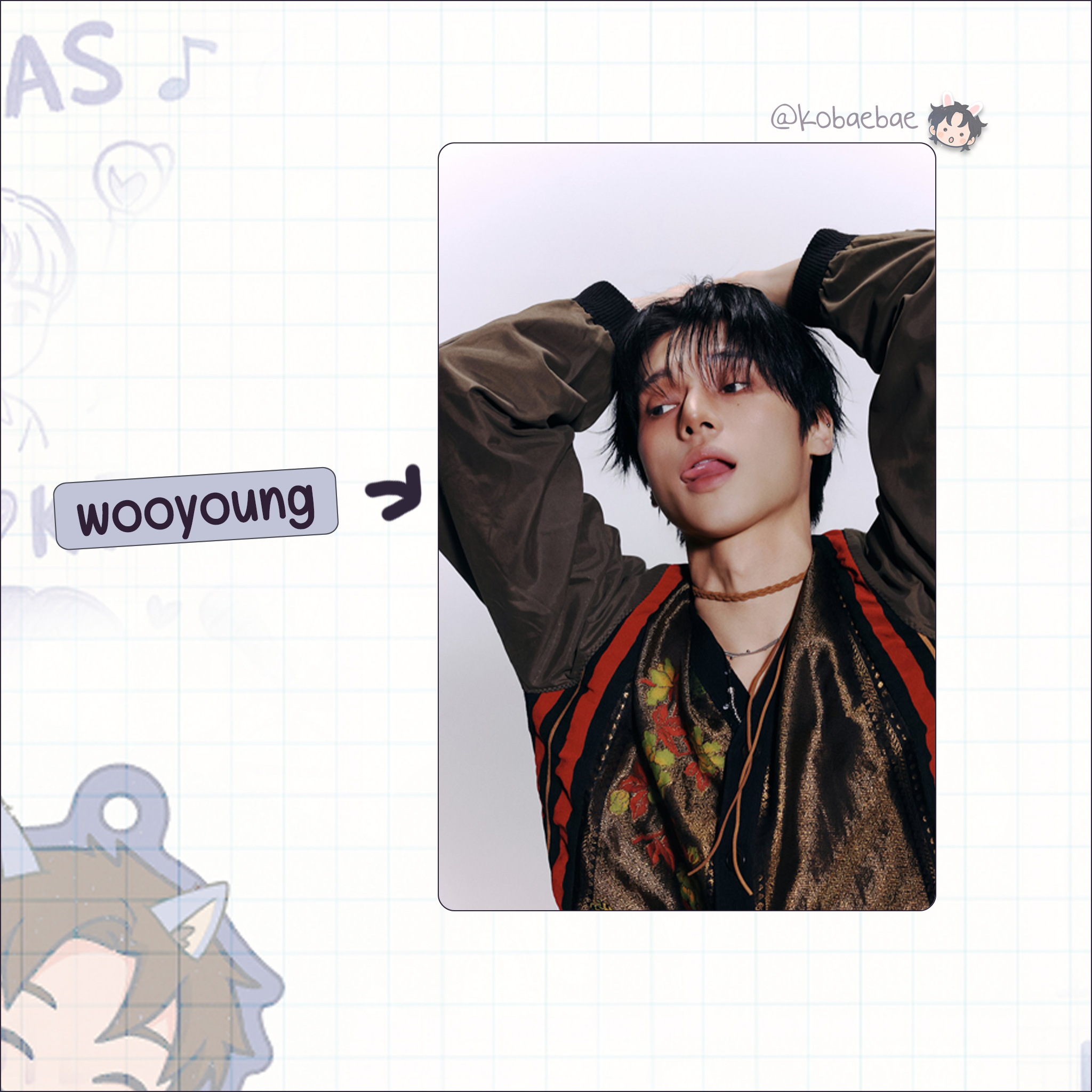 Ateez - G.H. 5 handmade photocards kpop inspired - set 2
