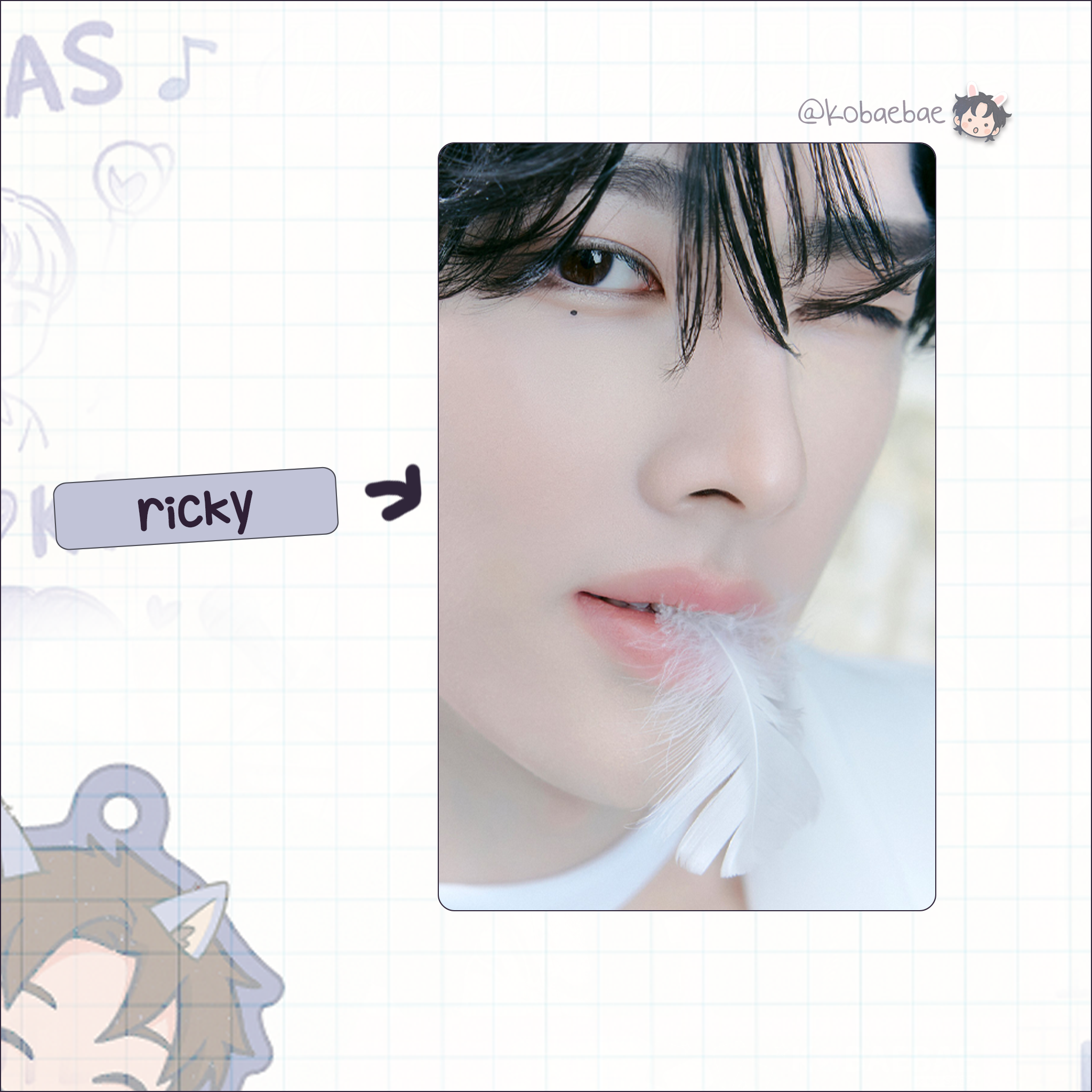 Zb1 - Blue Parad. handmade photocards kpop inspired - Hide vers. ot9