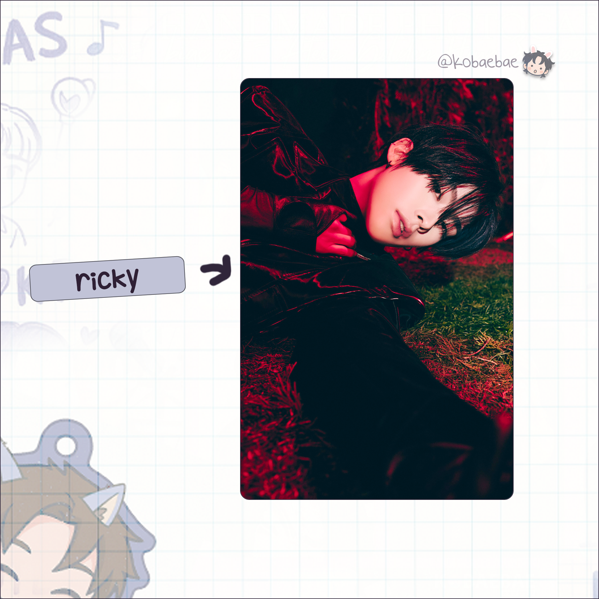 Zb1 - Blue Parad. Handmade photocards kpop inspired - Seek vers. ot9