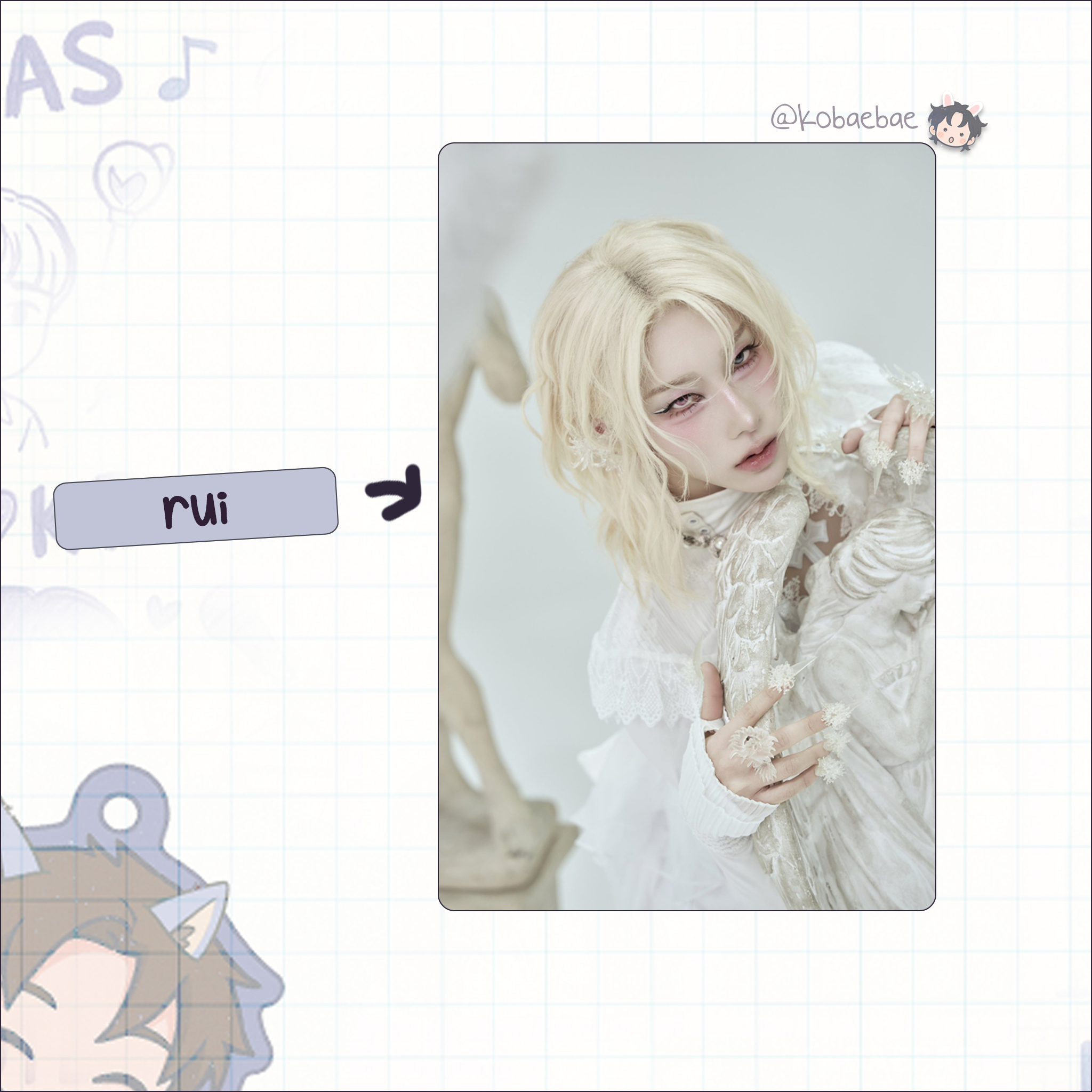 Xlov - 2nd Mini Album handmade photocards kpop inspired - Set 3
