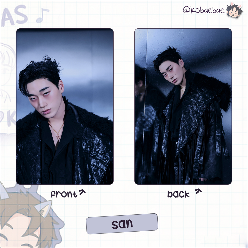 Ateez (Atz) - Golden H. 4 -  Handmade photocards kpop inspired - Double side set 3