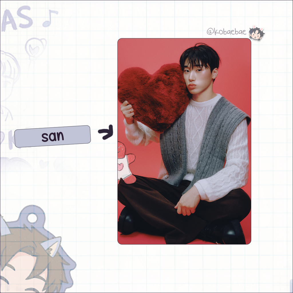 Ateez (Atz) - Party Shop -  Handmade photocards kpop inspired - Bias set