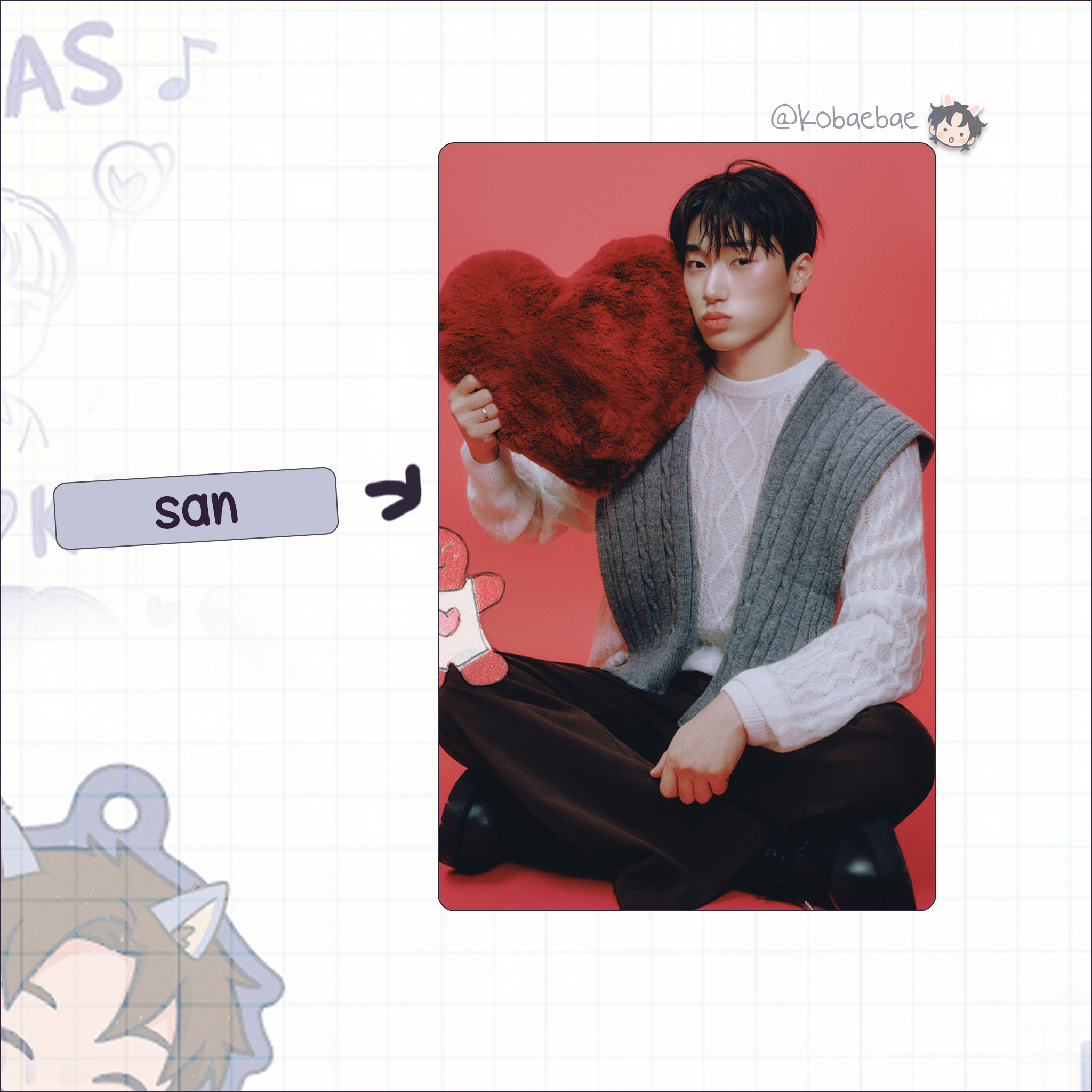 Ateez (Atz) - Party Shop -  Handmade photocards kpop inspired - Bias set