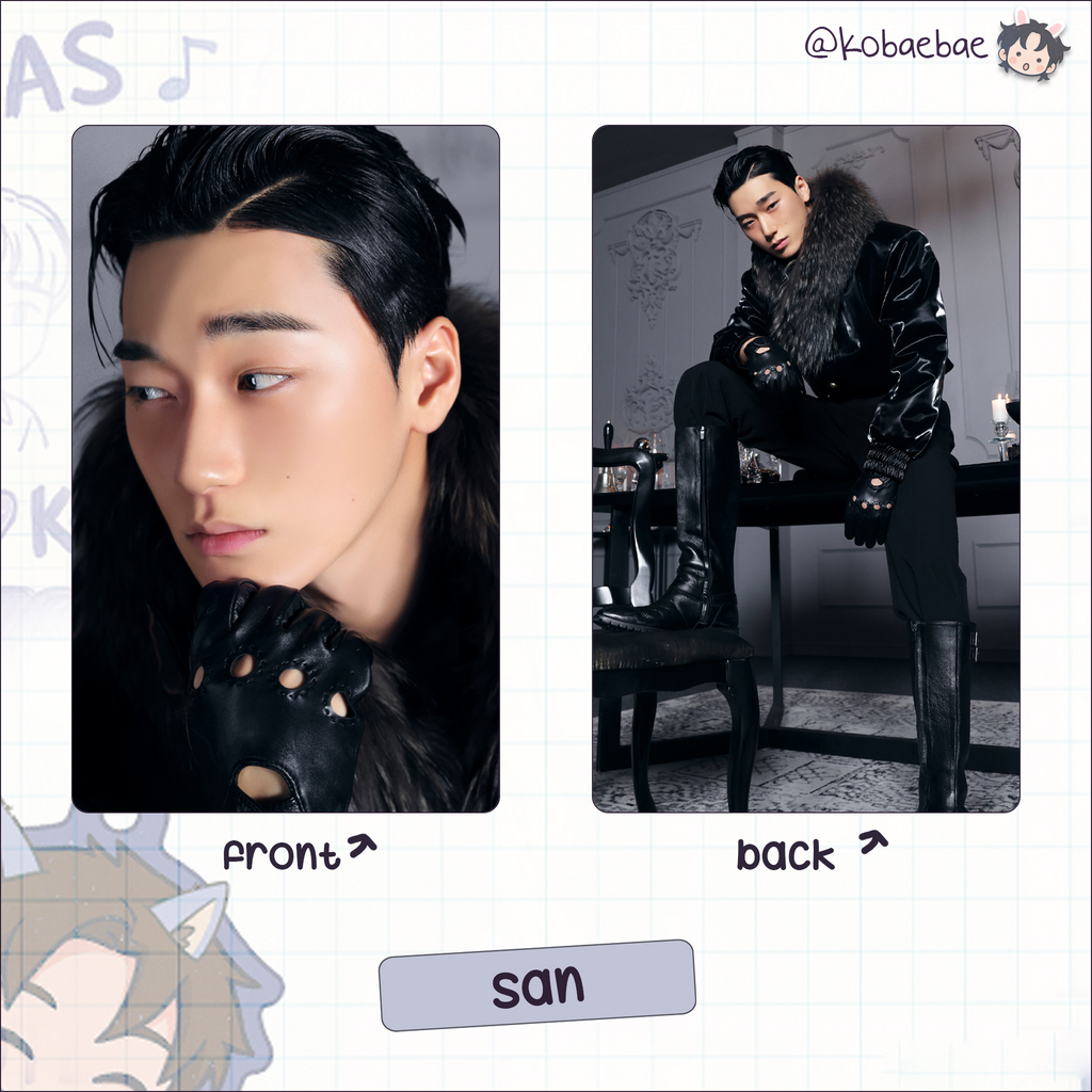 Ateez (Atz) - Golden H. 4 -  Handmade photocards kpop inspired - Double side set 2