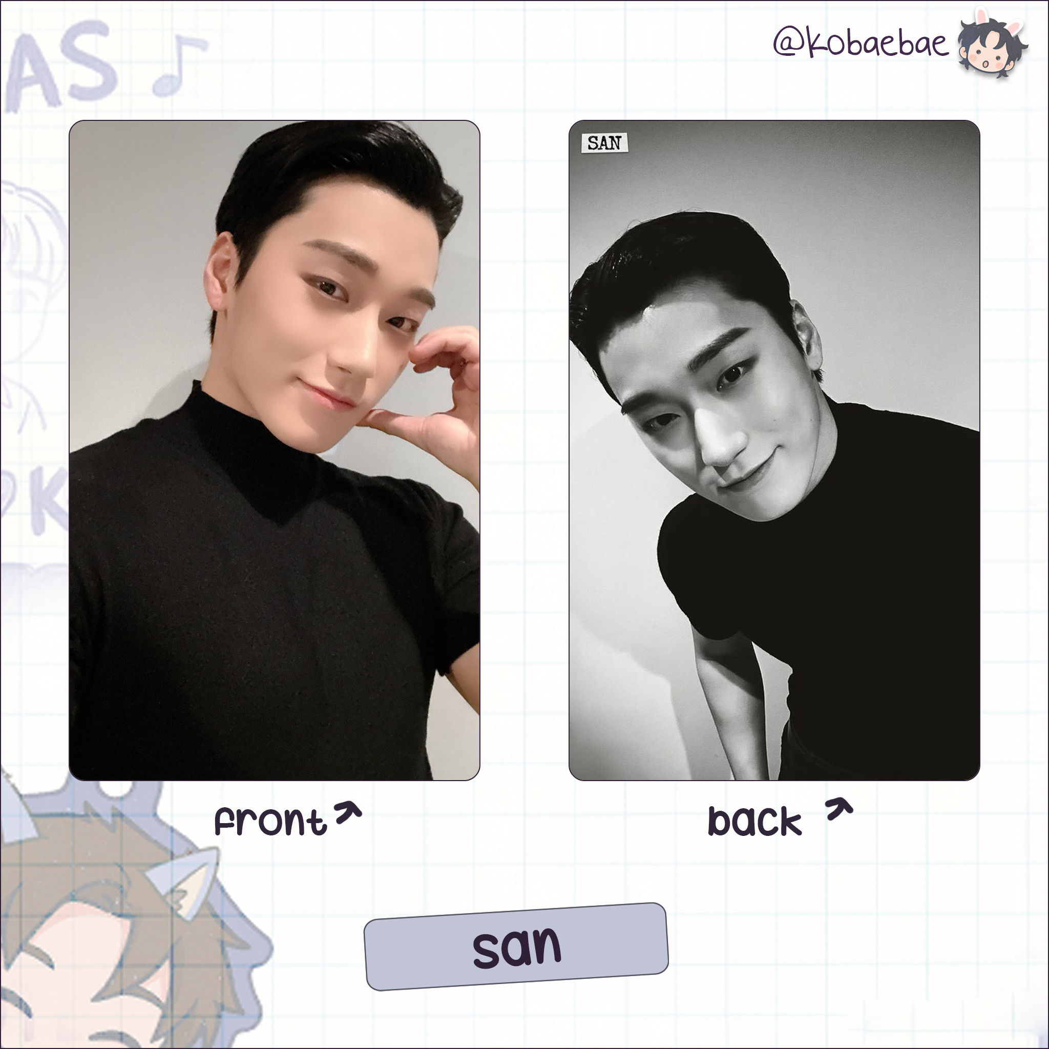 Atz - Self Style Handmade photocards kpop inspired - Double side set 1
