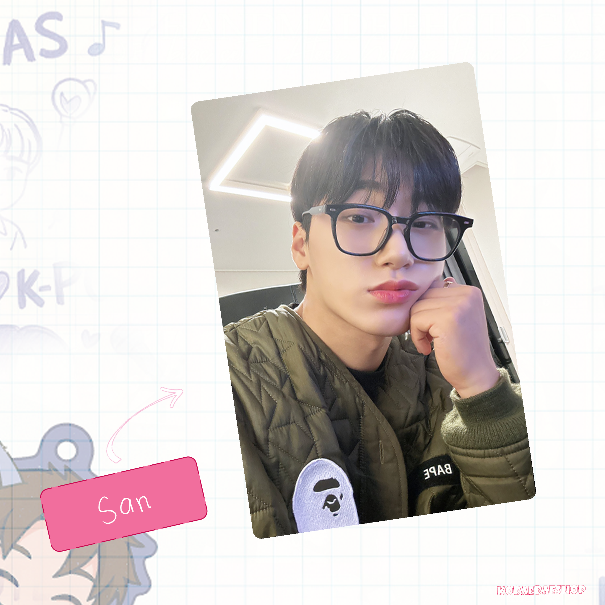 Atz - Glitters holo set  handmade photocards kpop inspired -