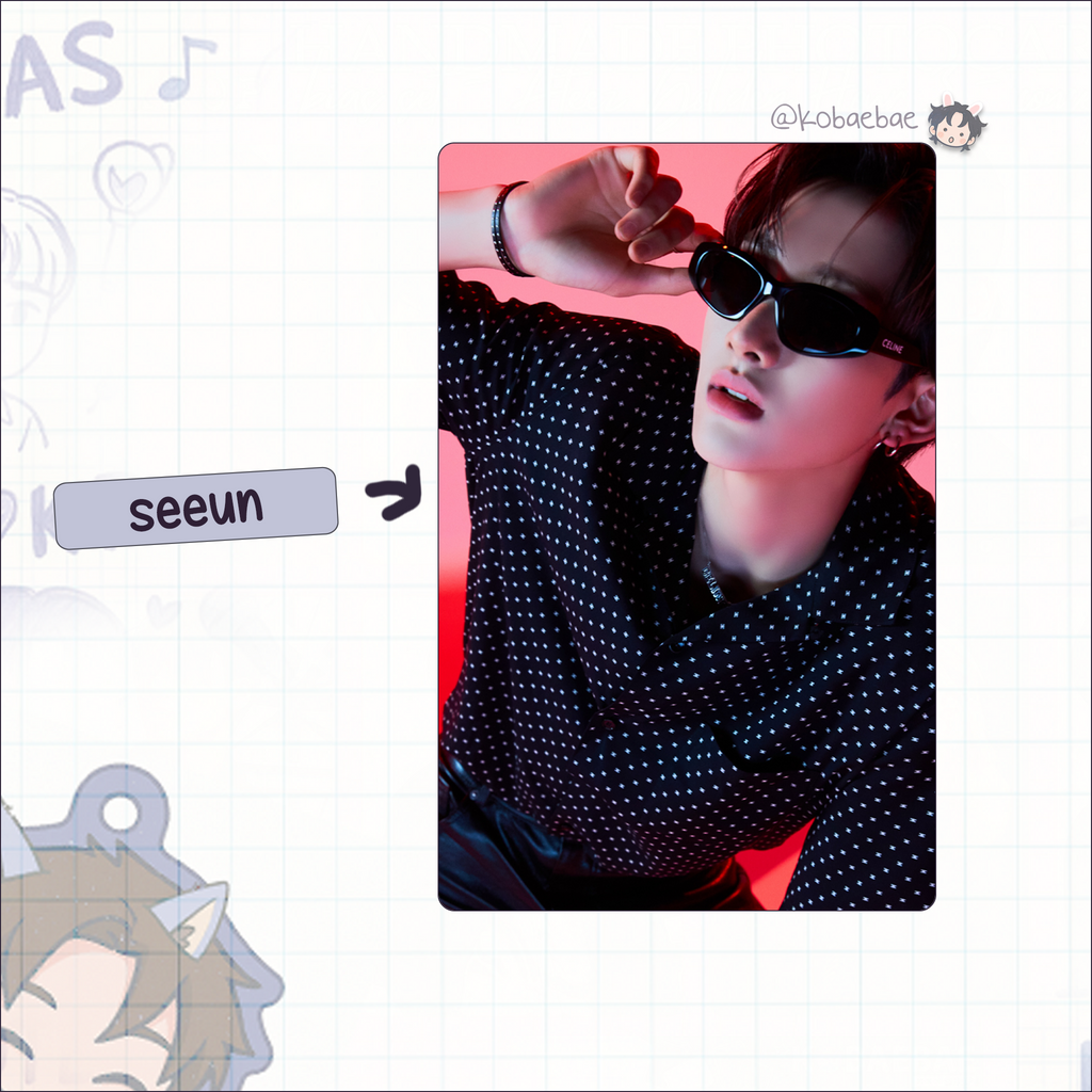 Xkrs - Watch Out handmade photocards kpop inspired - Set X Bias