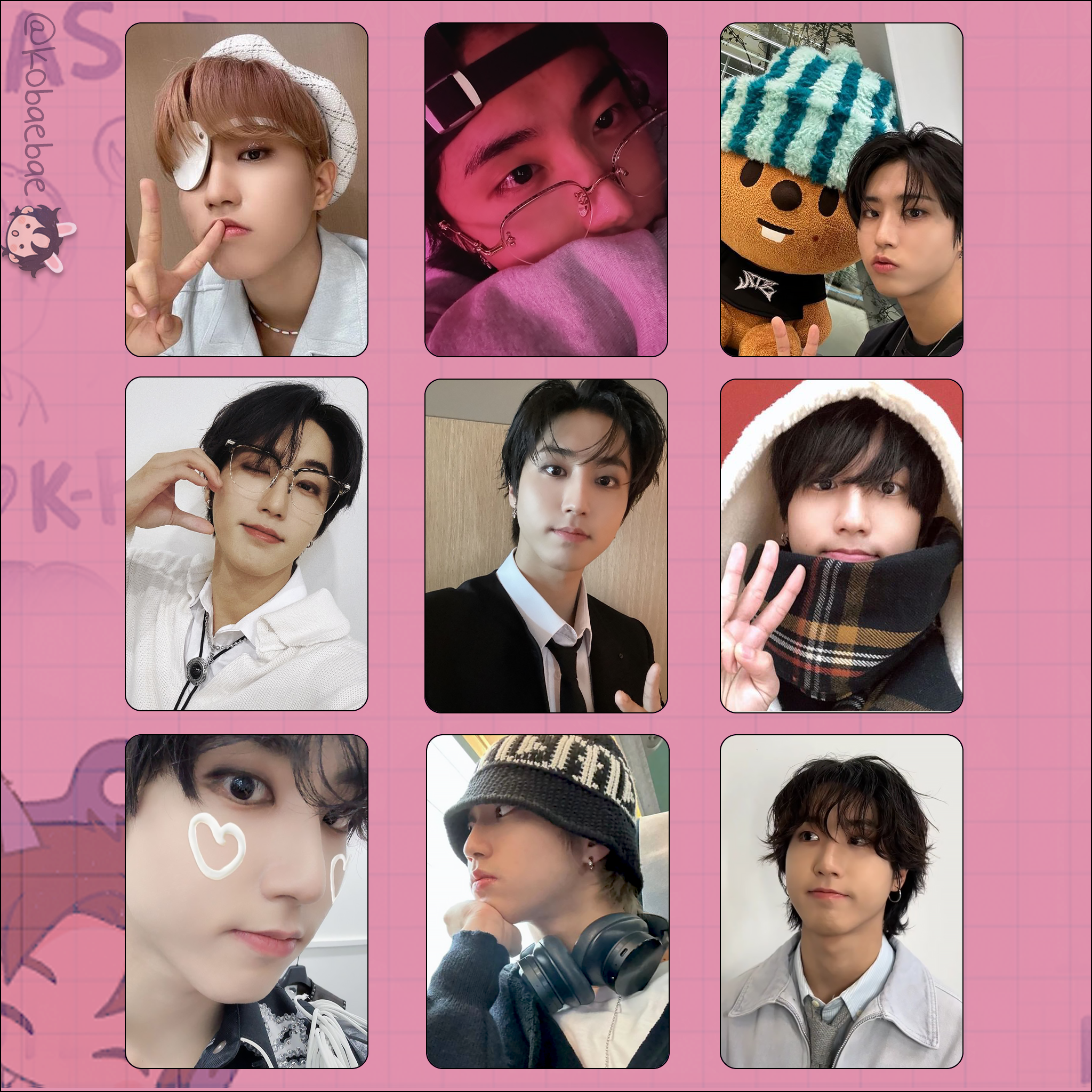 Skz (Stray Kids) - Han handmade photocards kpop inspired - Set 10