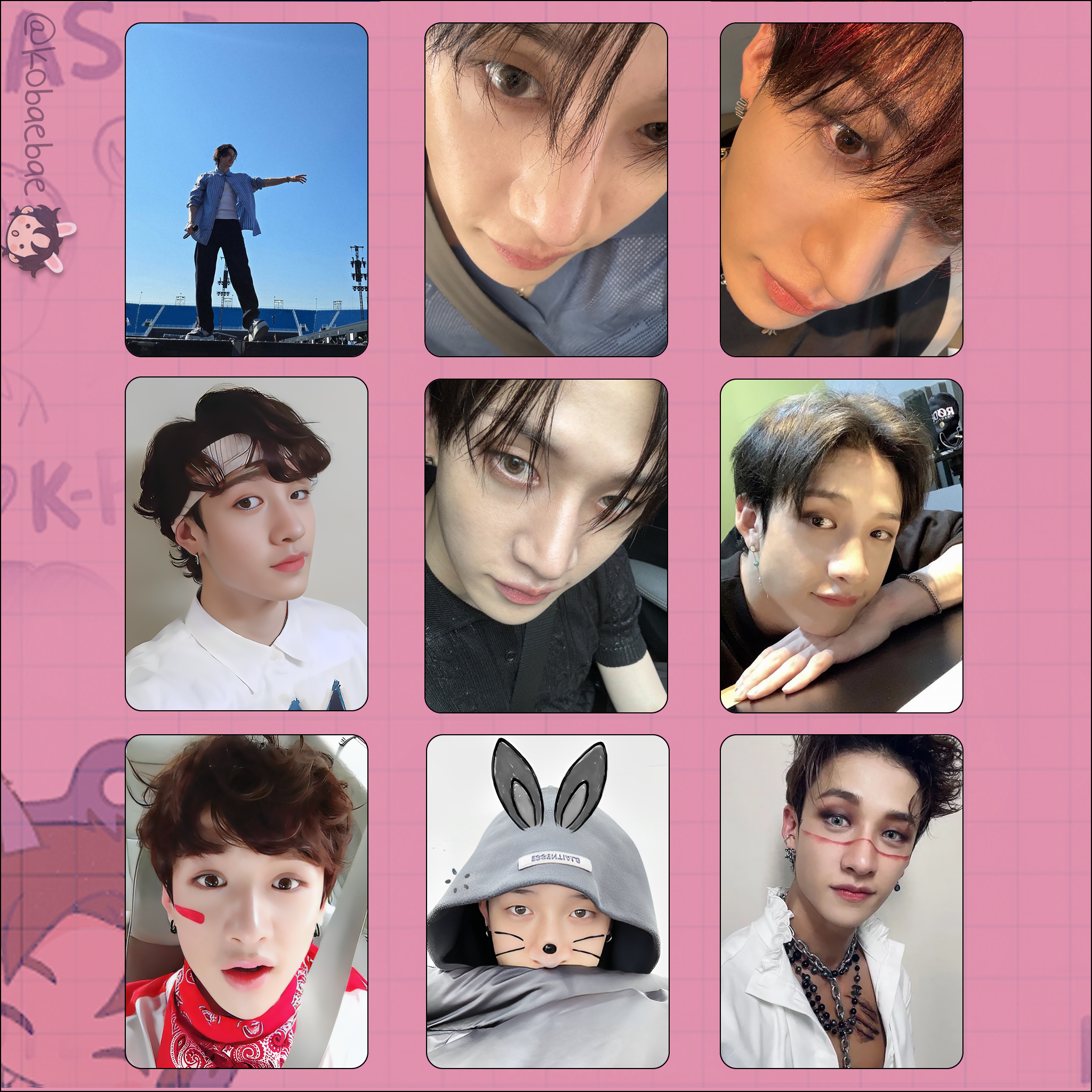 Skz - Channie handmade photocards kpop inspired - Set 3