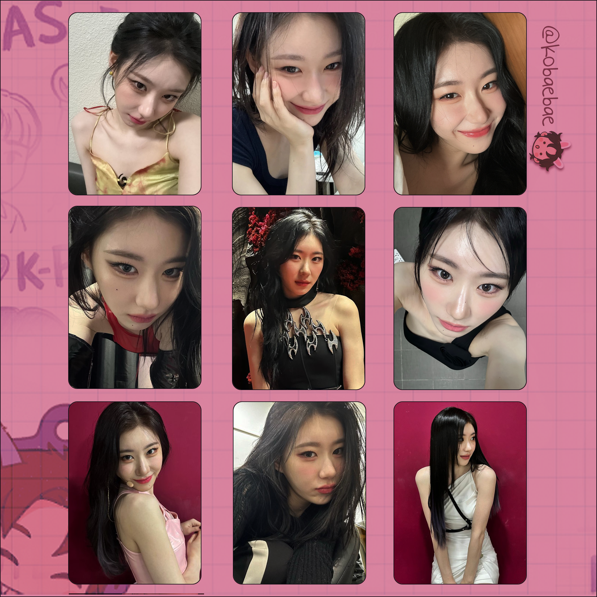Itzy - Chae handmade photocards kpop inspired - Set 3