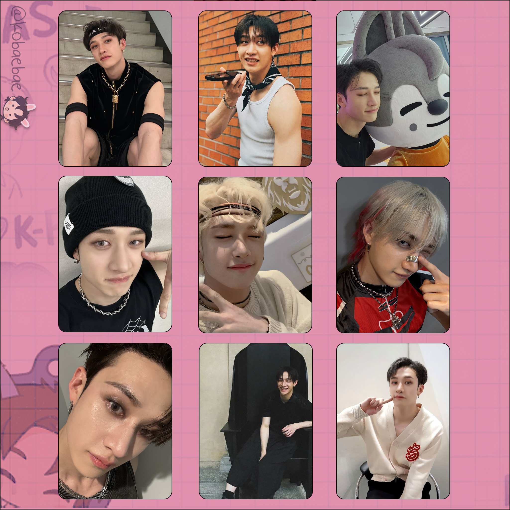 Stray Kids (Skz) - Chan Handmade photocards kpop inspired - Bias set 5