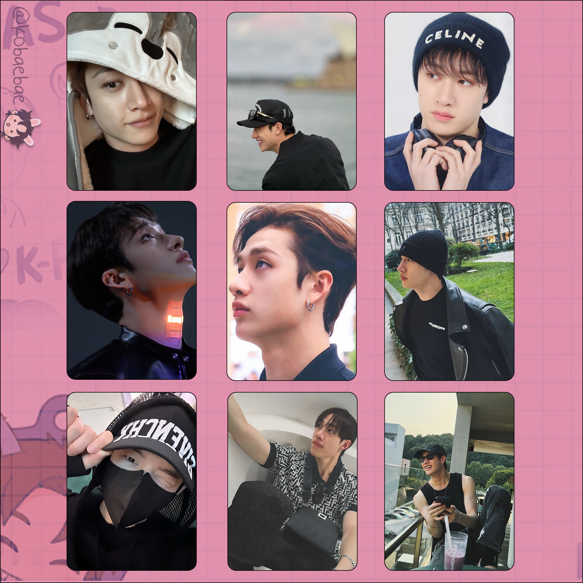 Stray Kids (Skz) - Chan Handmade photocards kpop inspired - Bias set 7