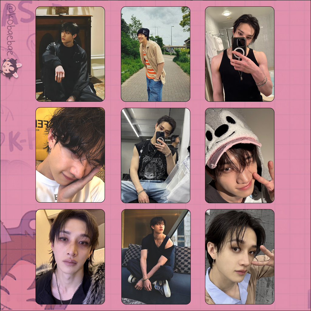Skz (Stray Kids) - Bang Chan handmade photocards kpop inspired - Set 9