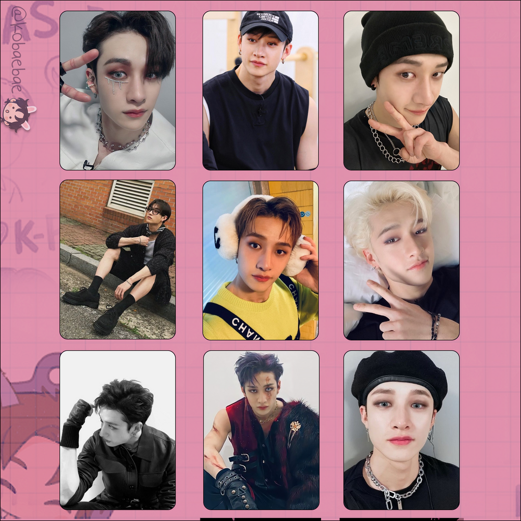 Stray Kids - Bang Chan Handmade photocards kpop inspired - Bias set 4
