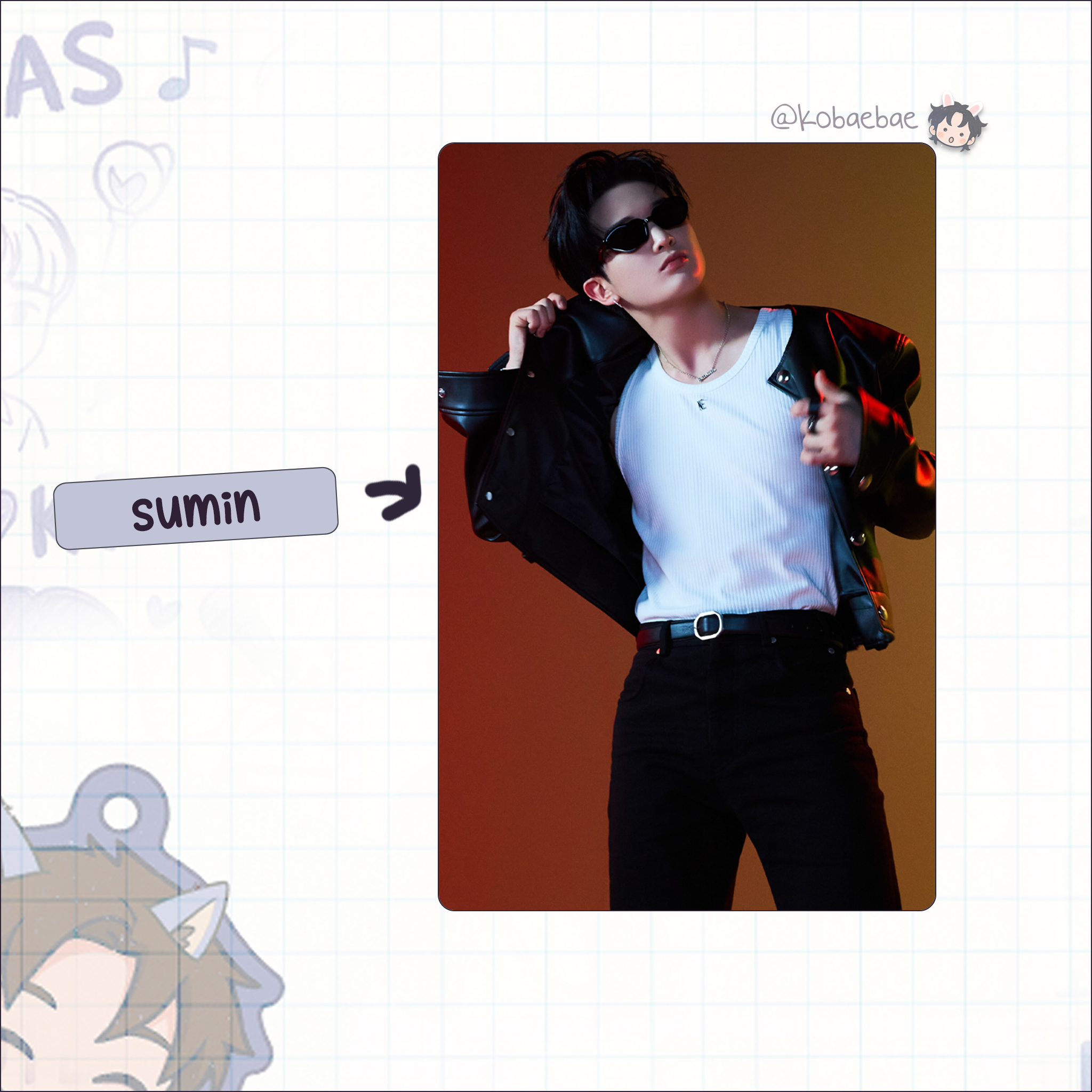 Xkrs - Watch Out handmade photocards kpop inspired - Set X Bias