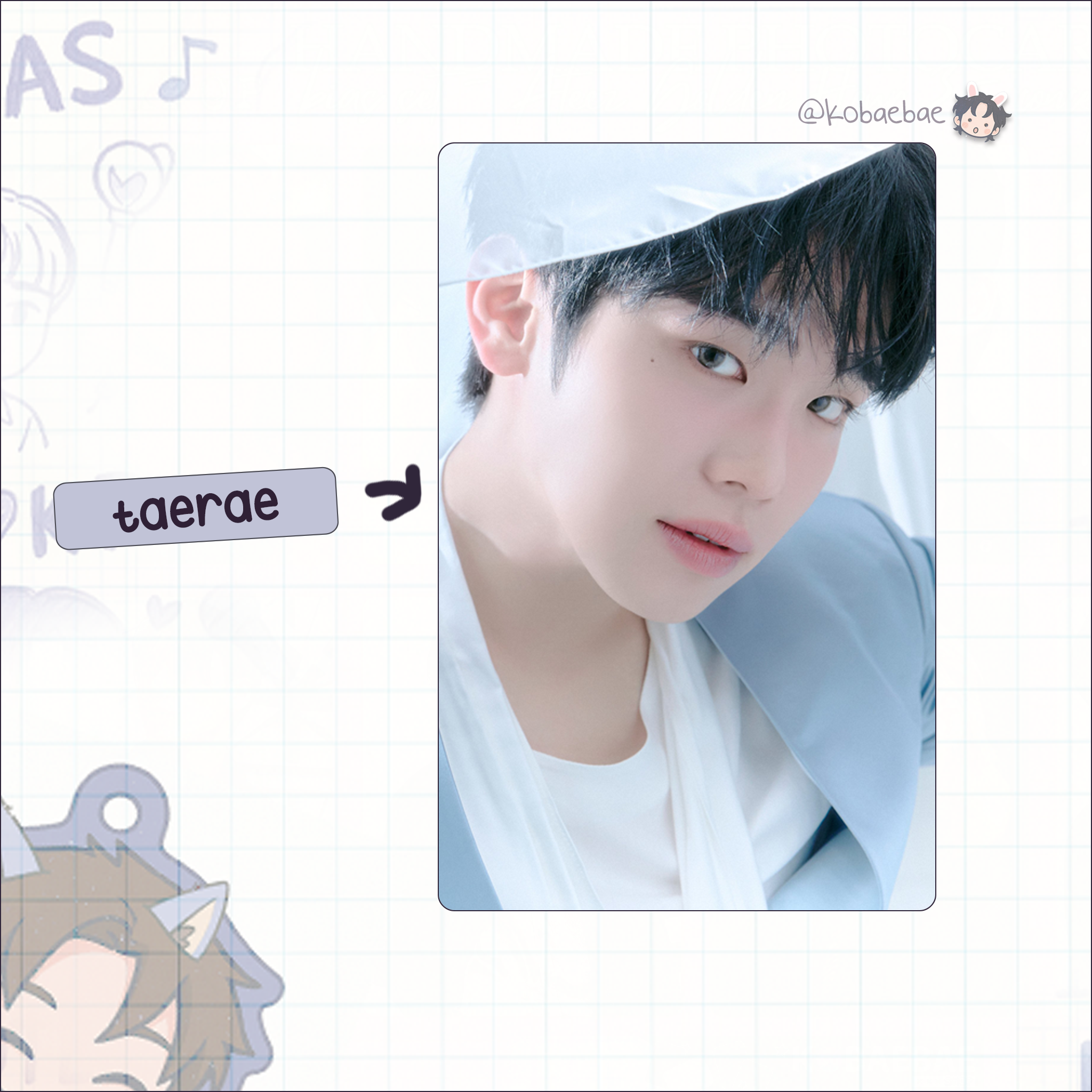 Zb1 - Blue Parad. handmade photocards kpop inspired - Hide vers. ot9