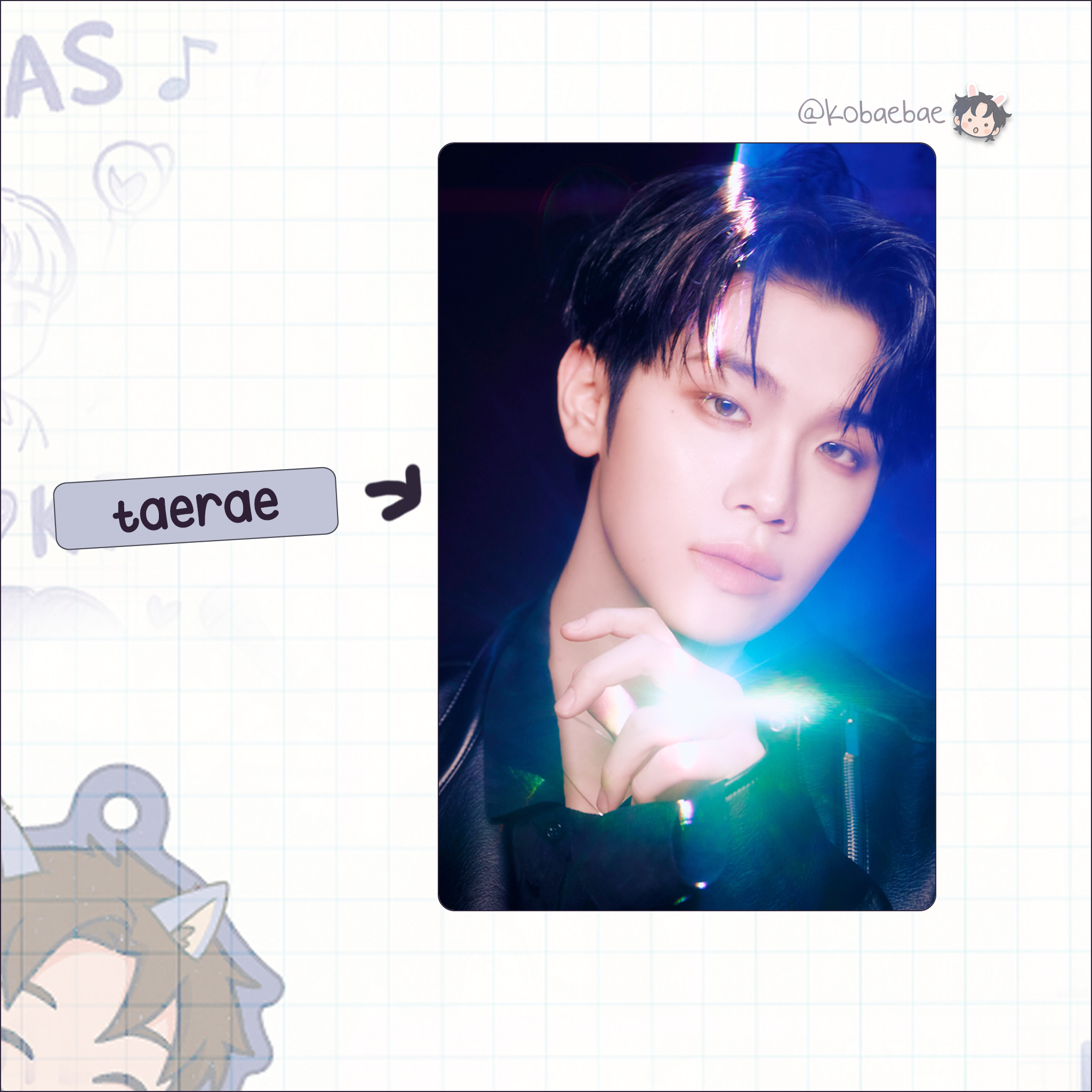 Zb1 - Blue Parad. Handmade photocards kpop inspired - Seek vers. ot9