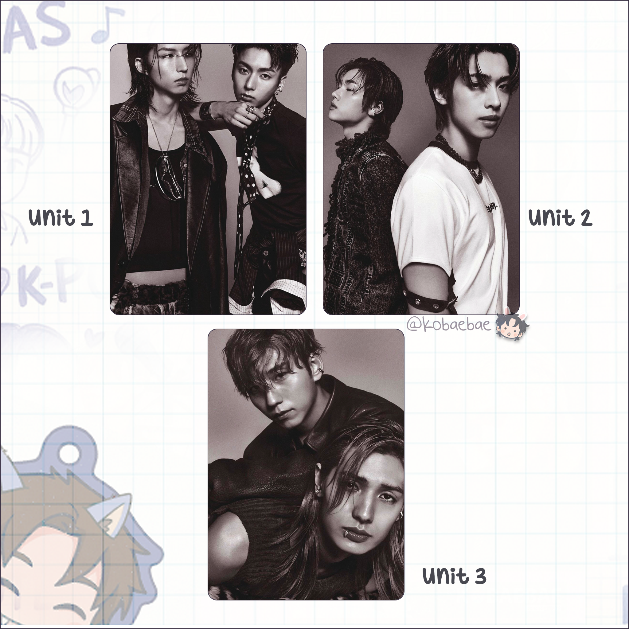 XHR - HB Handmade photocards kpop inspired - Bias set