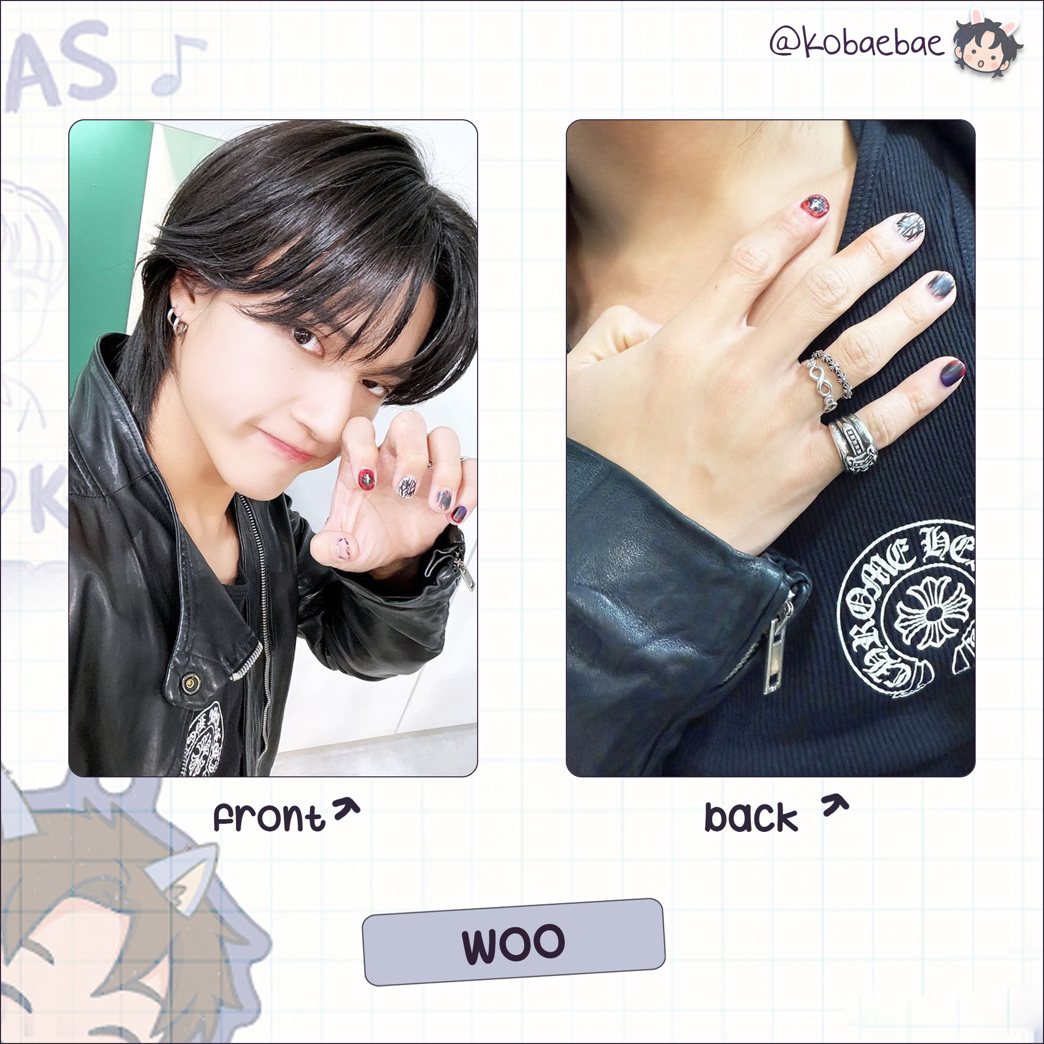 Atz - Teez Ray Handmade photocards kpop inspired - Double sideset