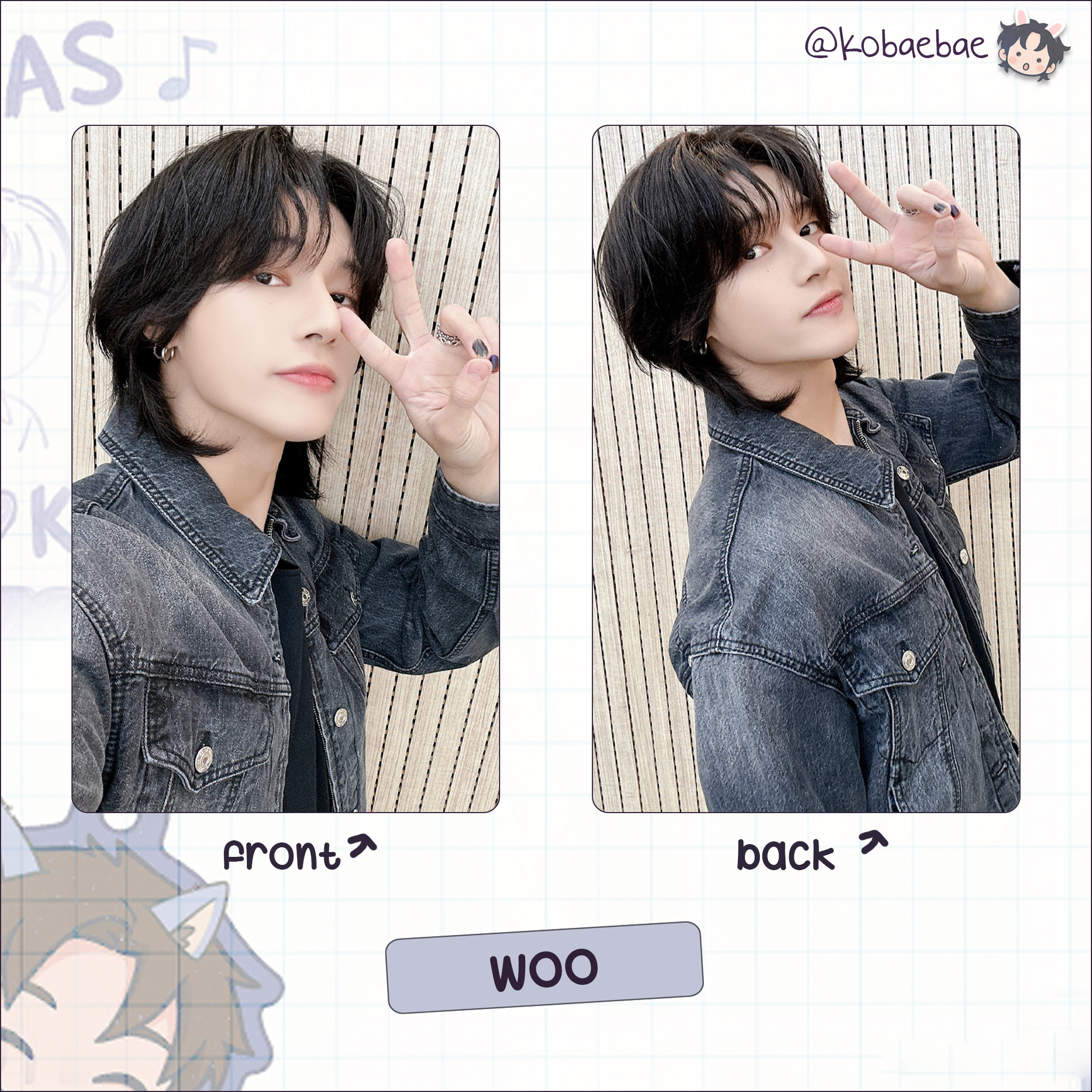 Atz - Bloggy handmade photocards kpop inspired - Bias set 4 - Double side